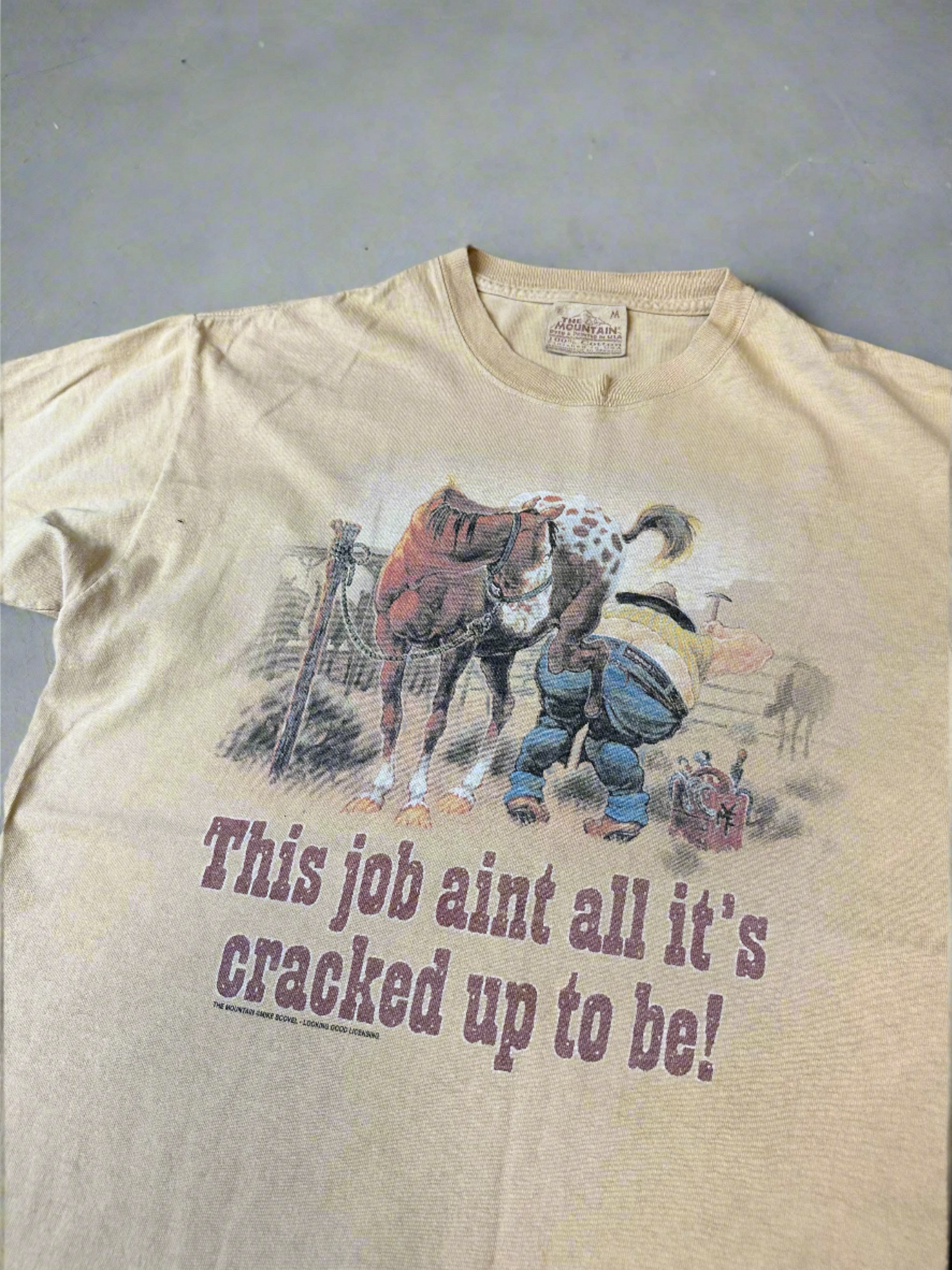 Vintage Horse Funny T-shirt - size M