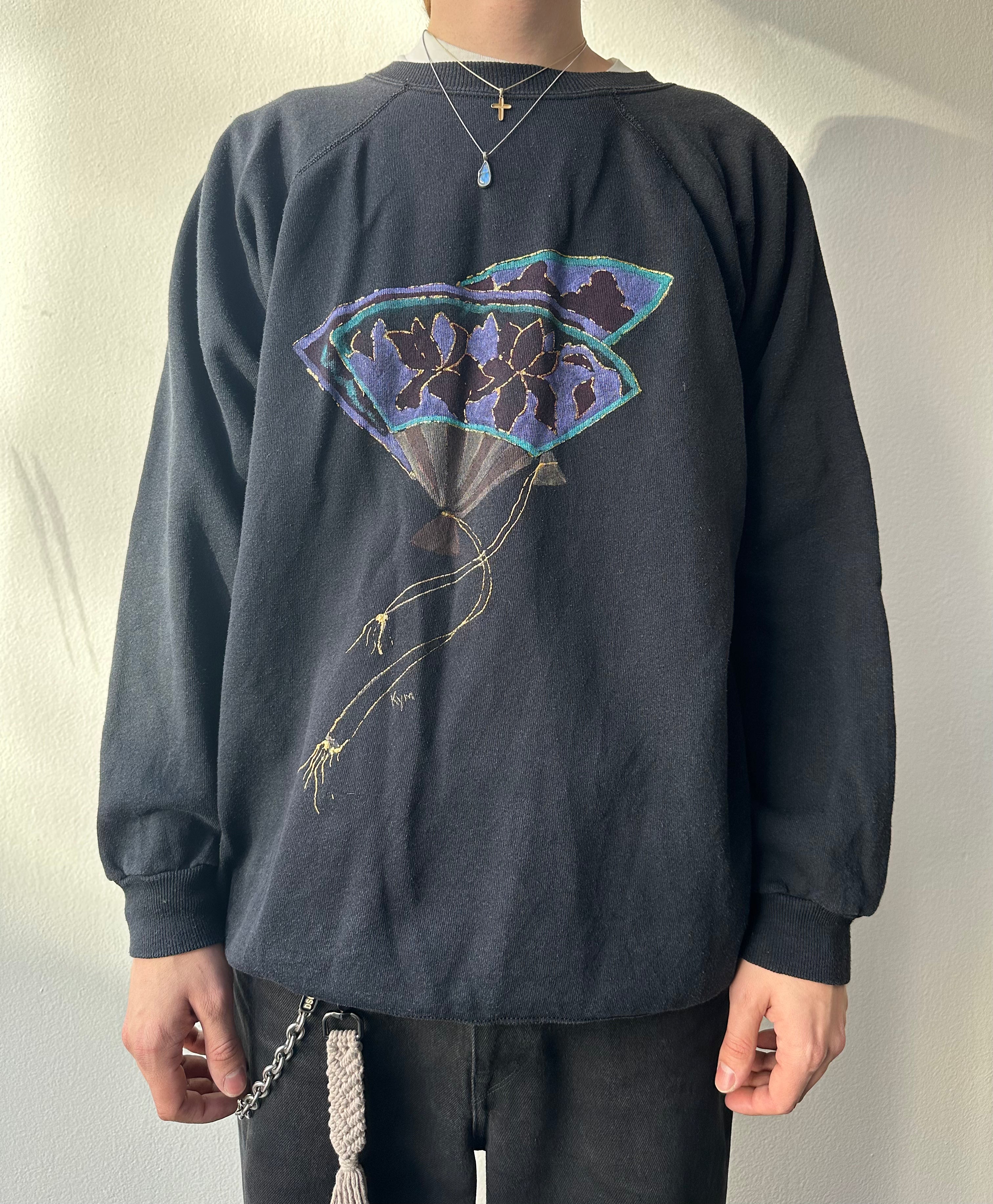 Vintage 1990s “Japanese War Fan” Crewneck - size XXL