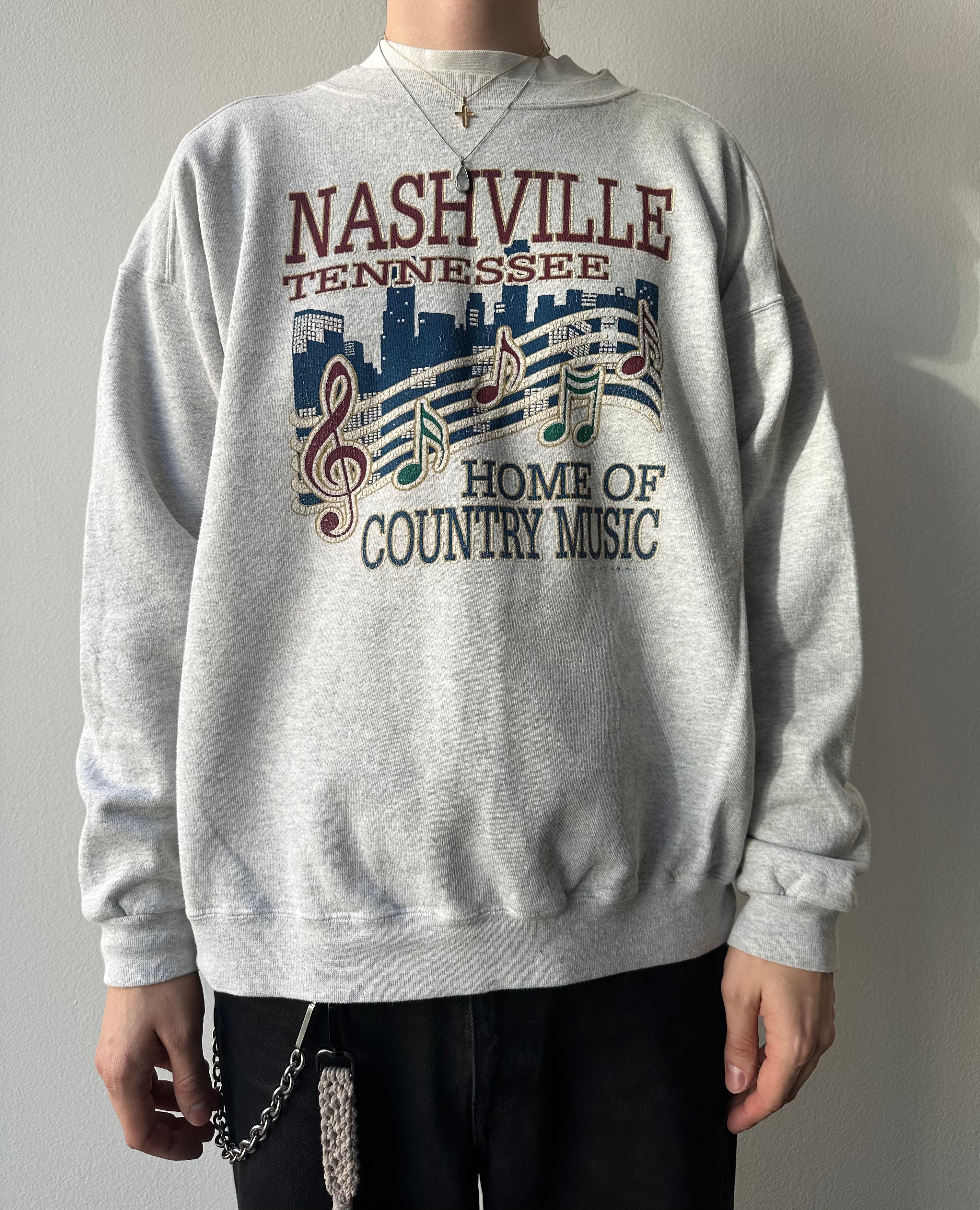 Vintage 1990s “Home of Country Music” Nashville Crewneck - size XL