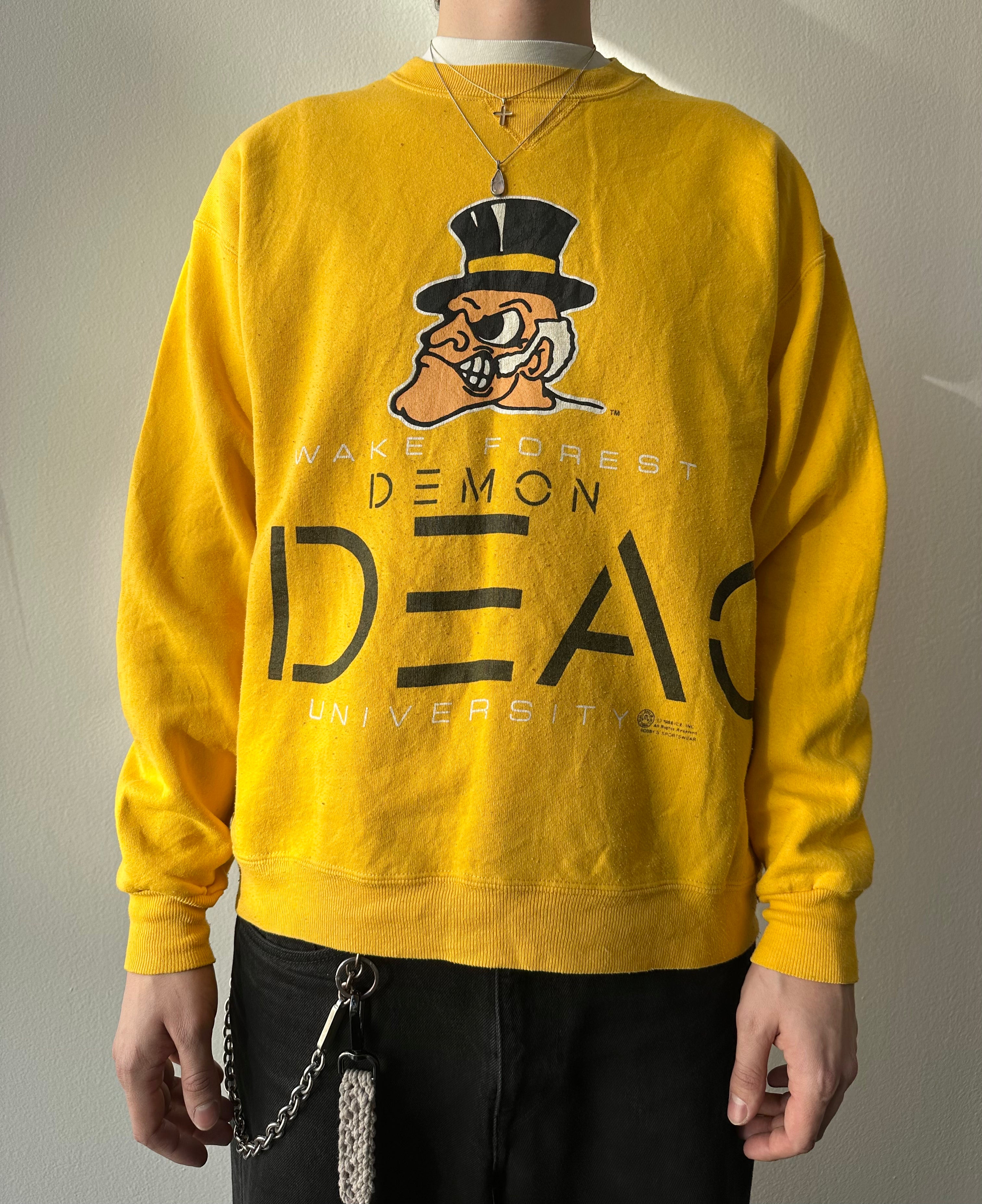 Vintage 1980s “Demon Deacon” Wake Forest University Crewneck - size XL