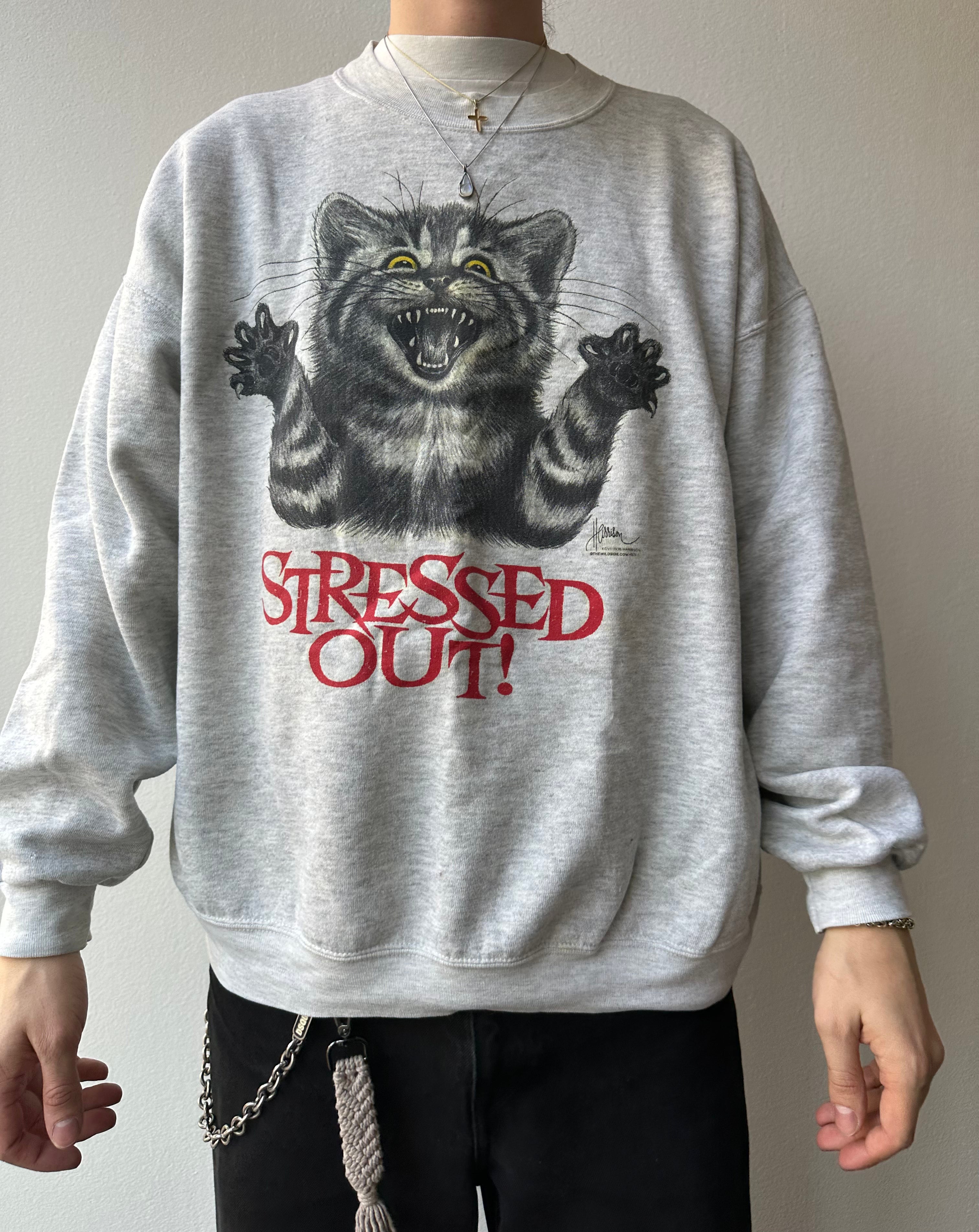 Vintage 1990s “Stressed Out” Crewneck - size XL