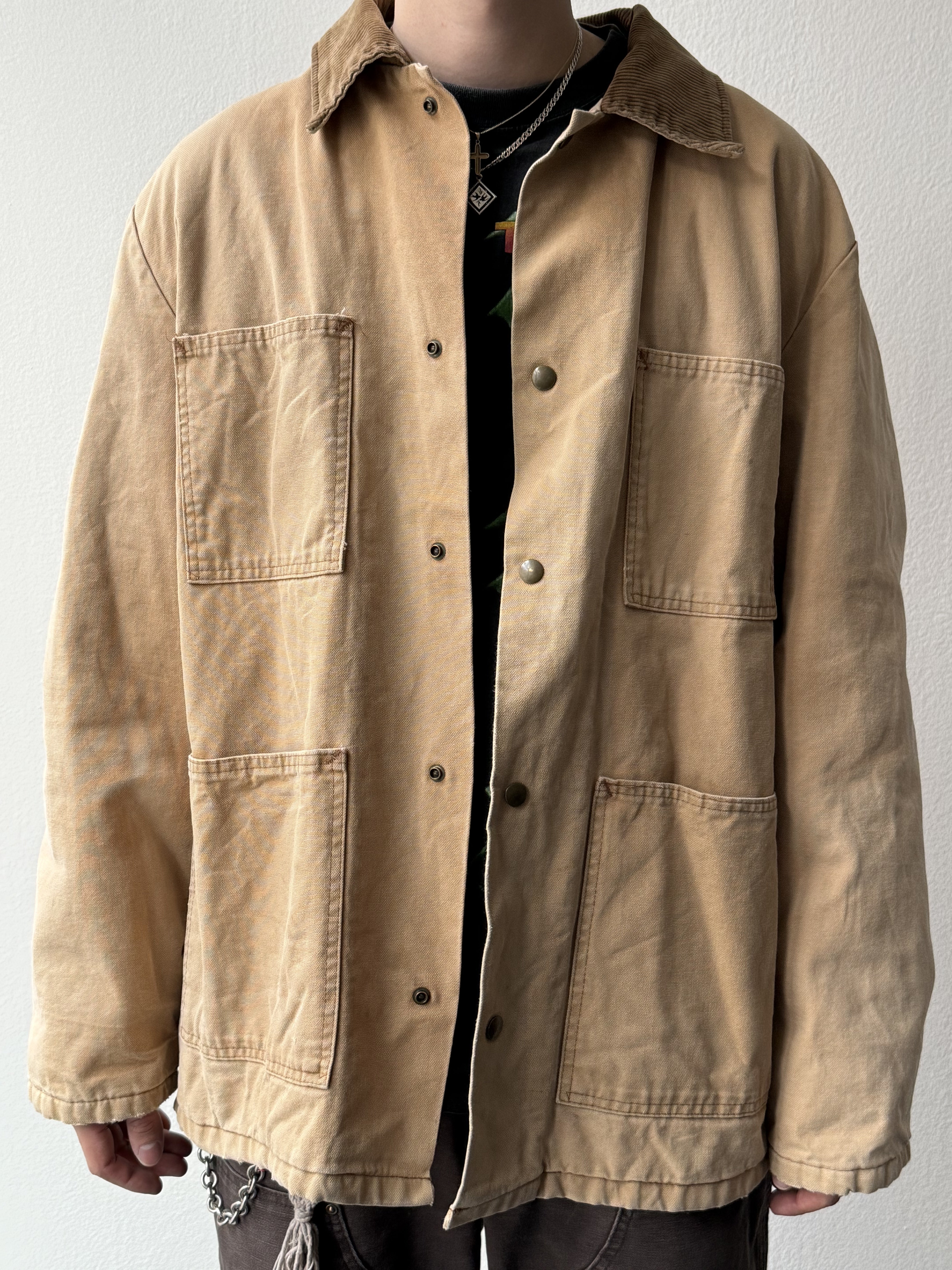 Vintage 1990s Insulated Canvas Work Jacket - size XL