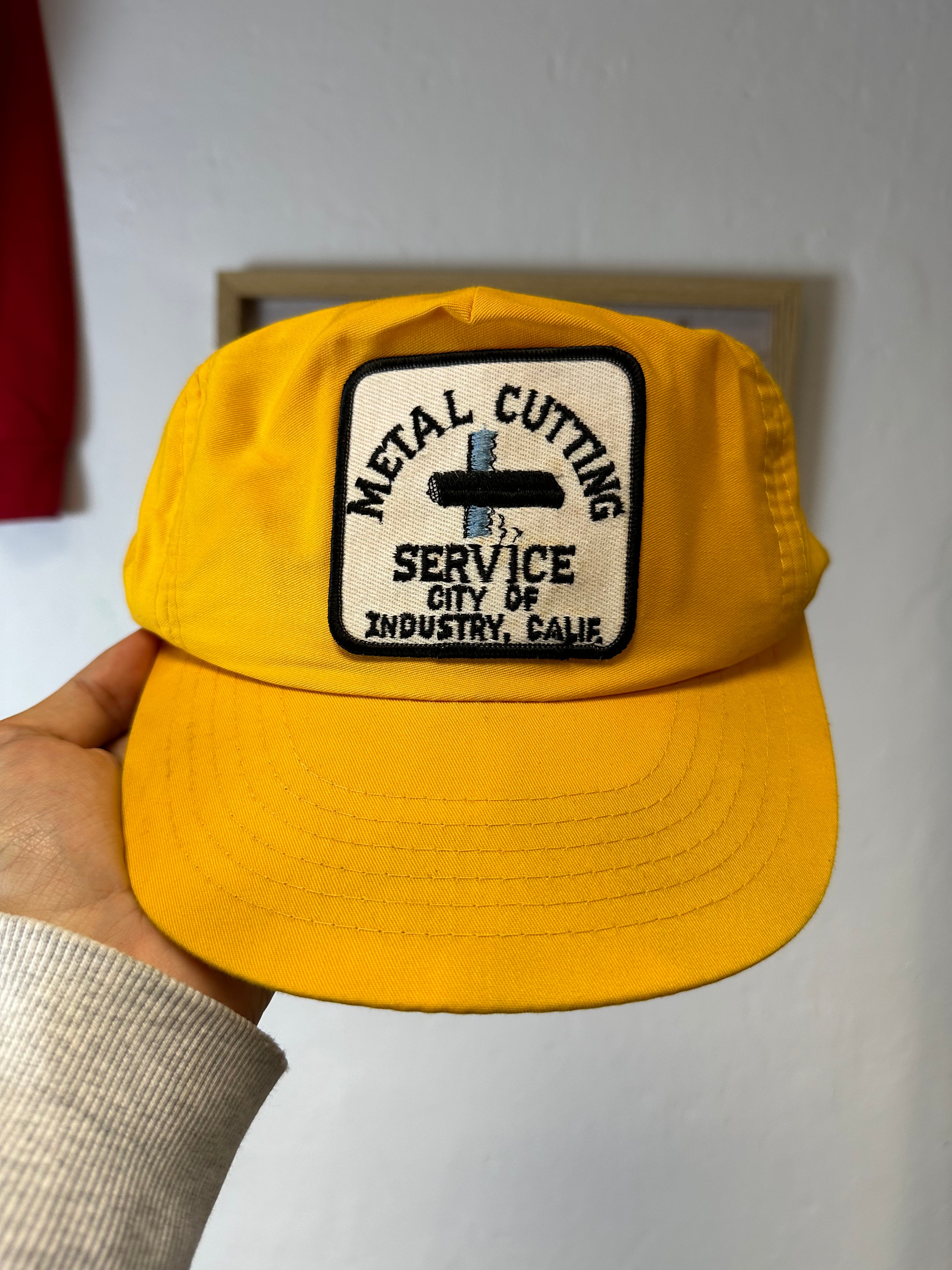 Vintage Metal Cutting Service 80s Cap
