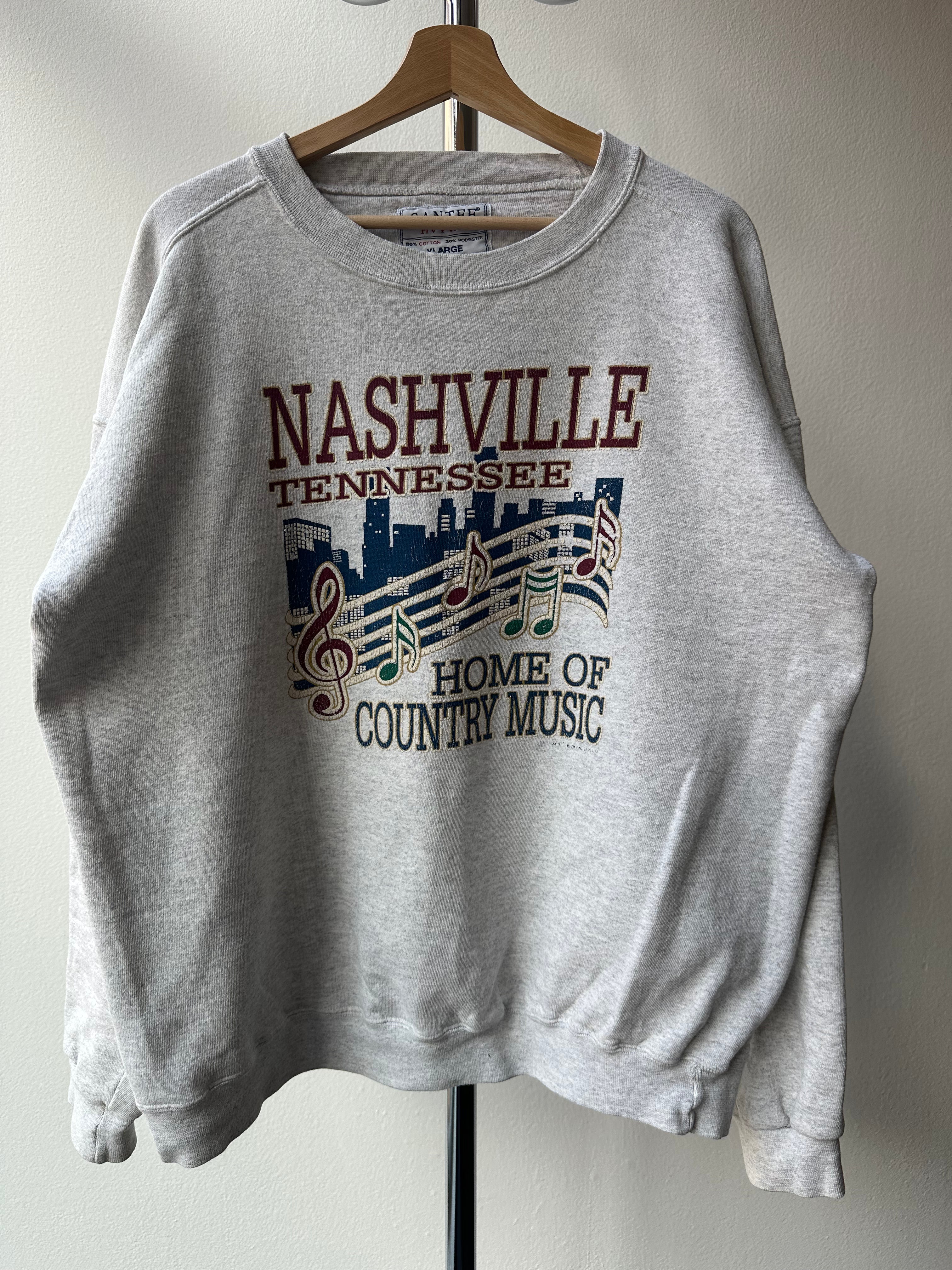 Vintage 1990s “Home of Country Music” Nashville Crewneck - size XL