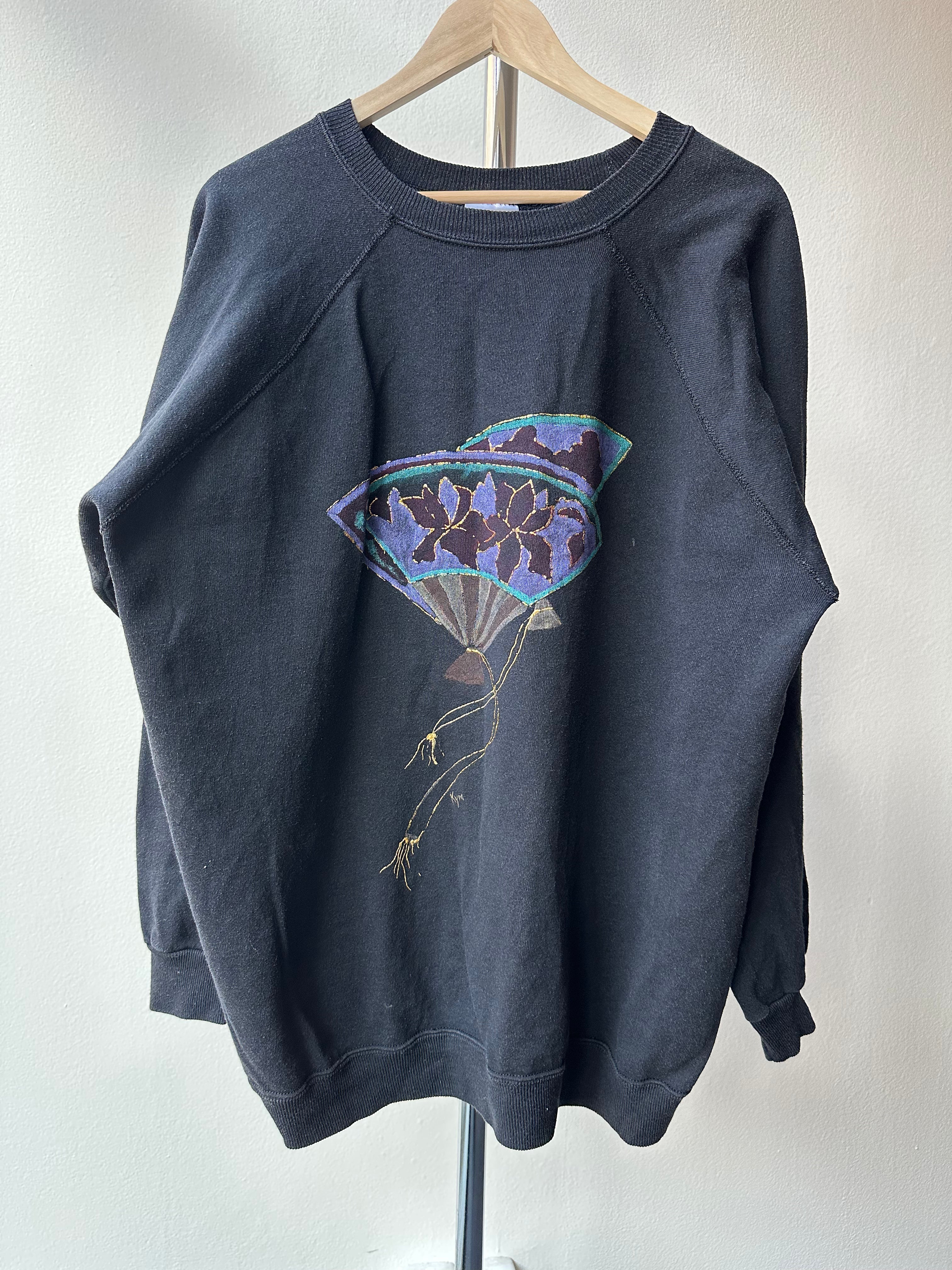 Vintage 1990s “Japanese War Fan” Crewneck - size XXL