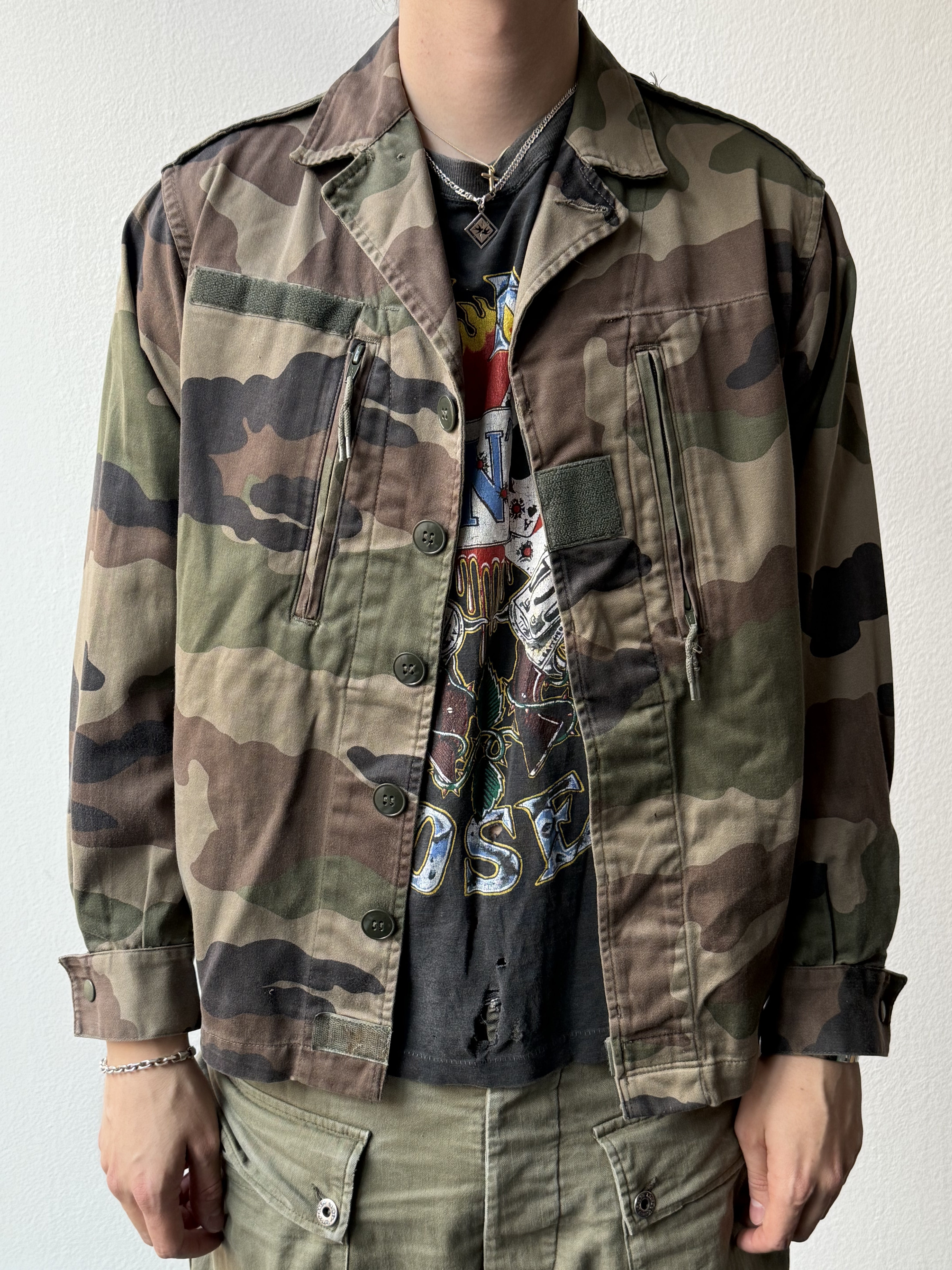 Vintage 1980s/90s U.S. Military BDU Woodland Camo Jacket - size M/L