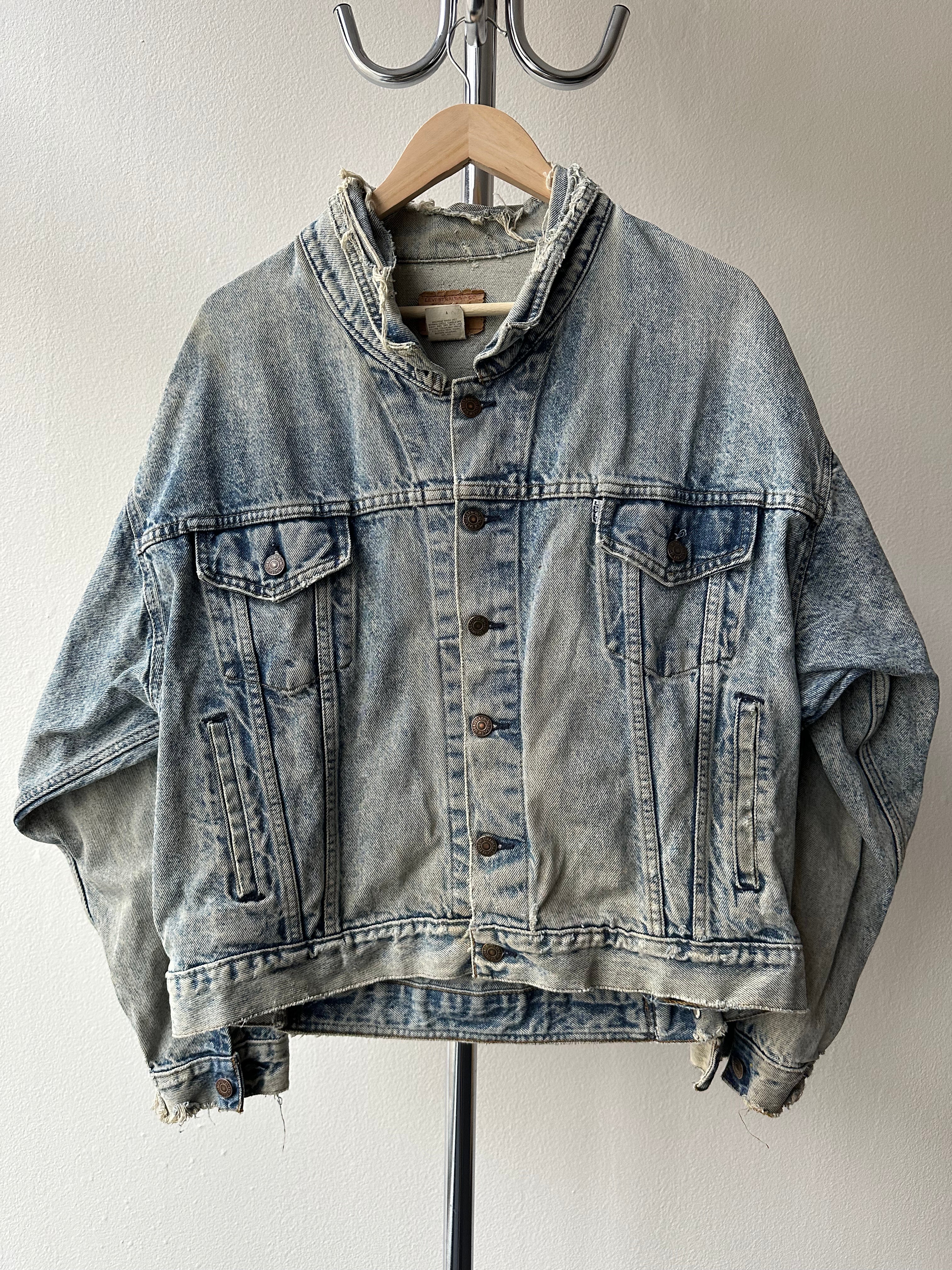 Vintage 1990s Levi's Acid Wash Denim Jacket - size L