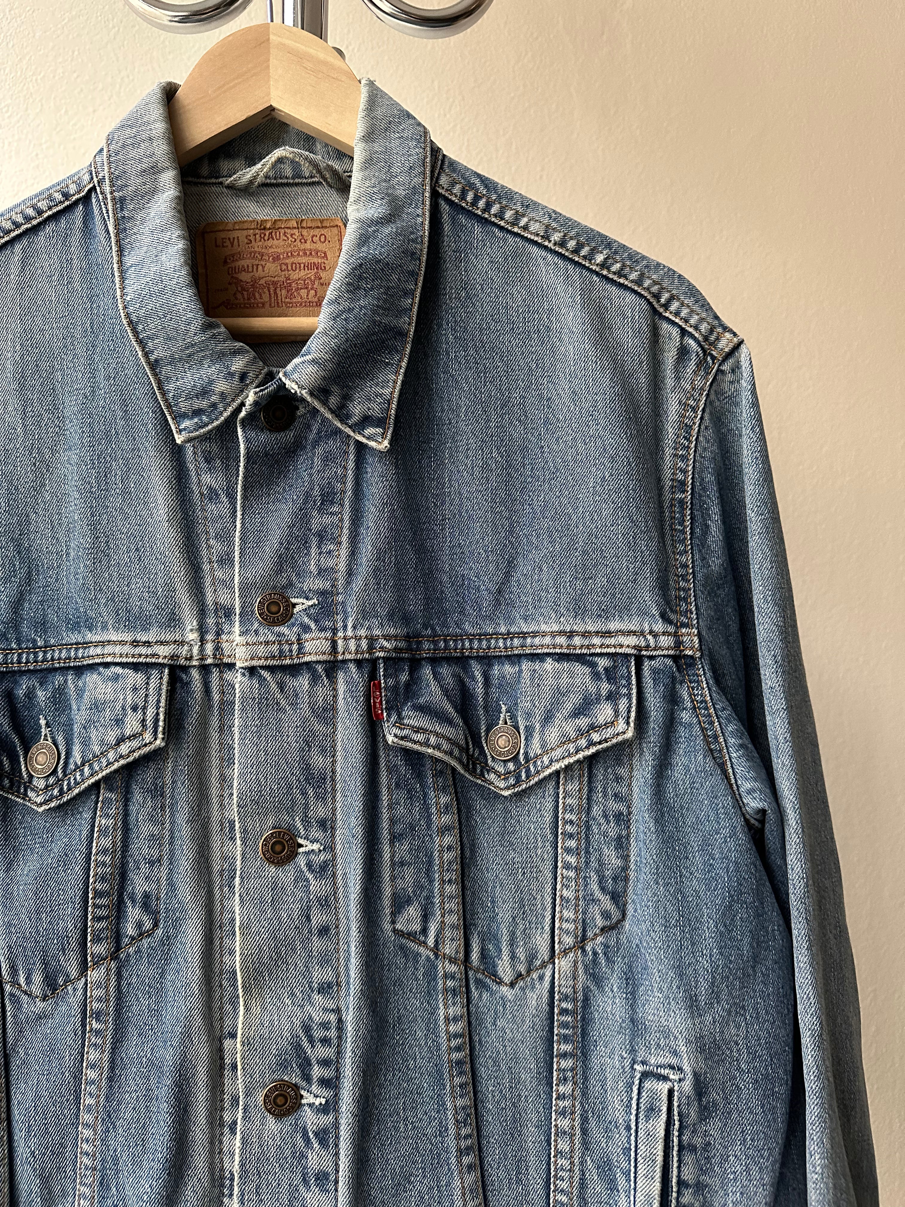 Vintage 1990s Levi's Type III Trucker Denim Jacket - size L