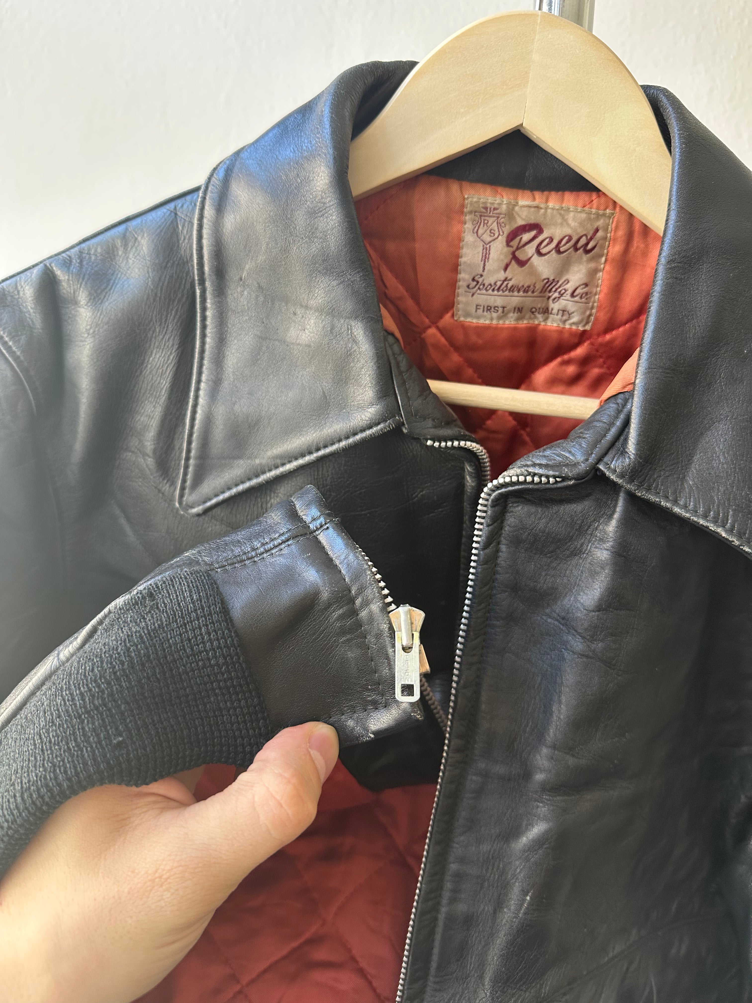 Vintage 1970s Reed Sportswear Leather Jacket - size M/L