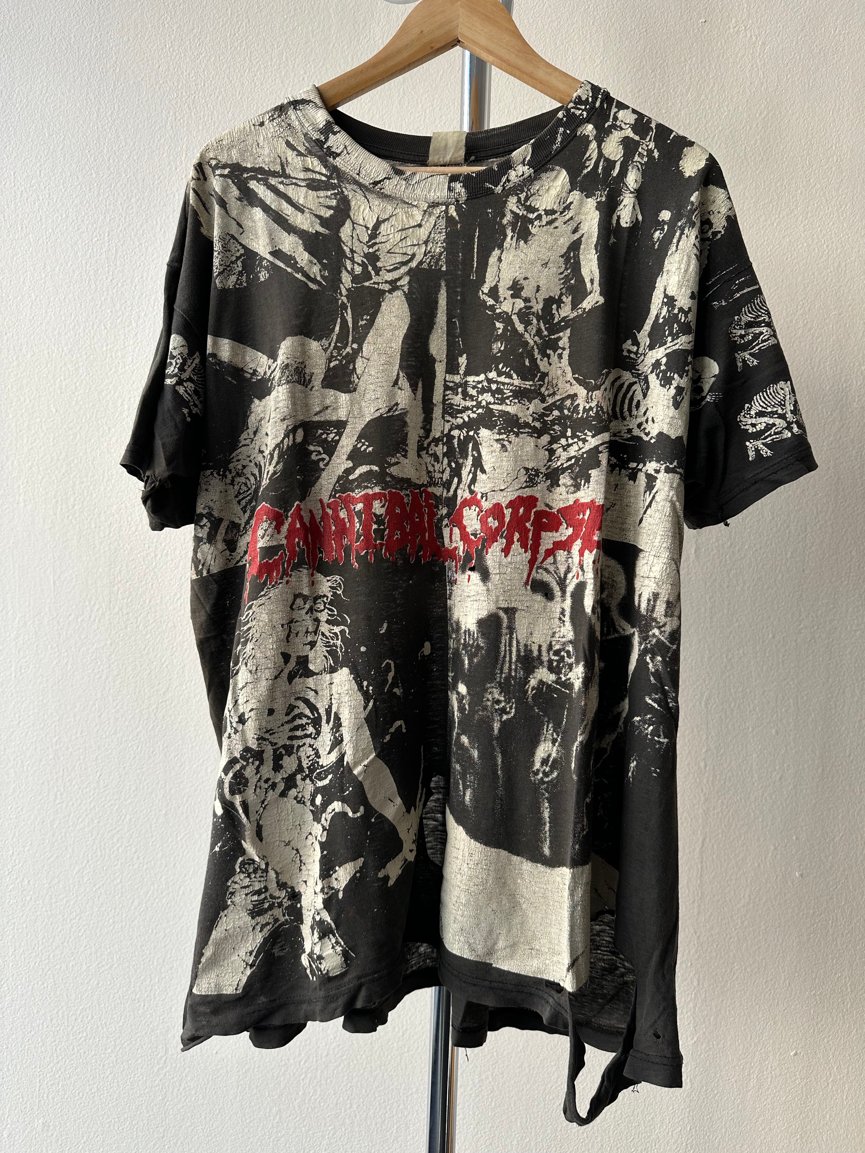 Vintage 1993 Cannibal Corpse All Over Print T-shirt - size XL