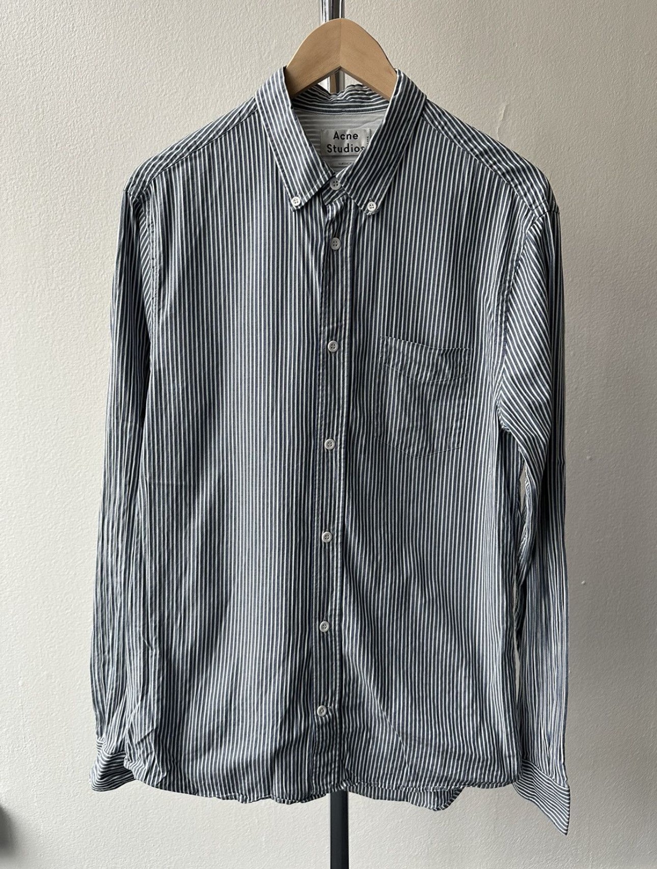 Acne Studios Striped Poplin Shirt - size M