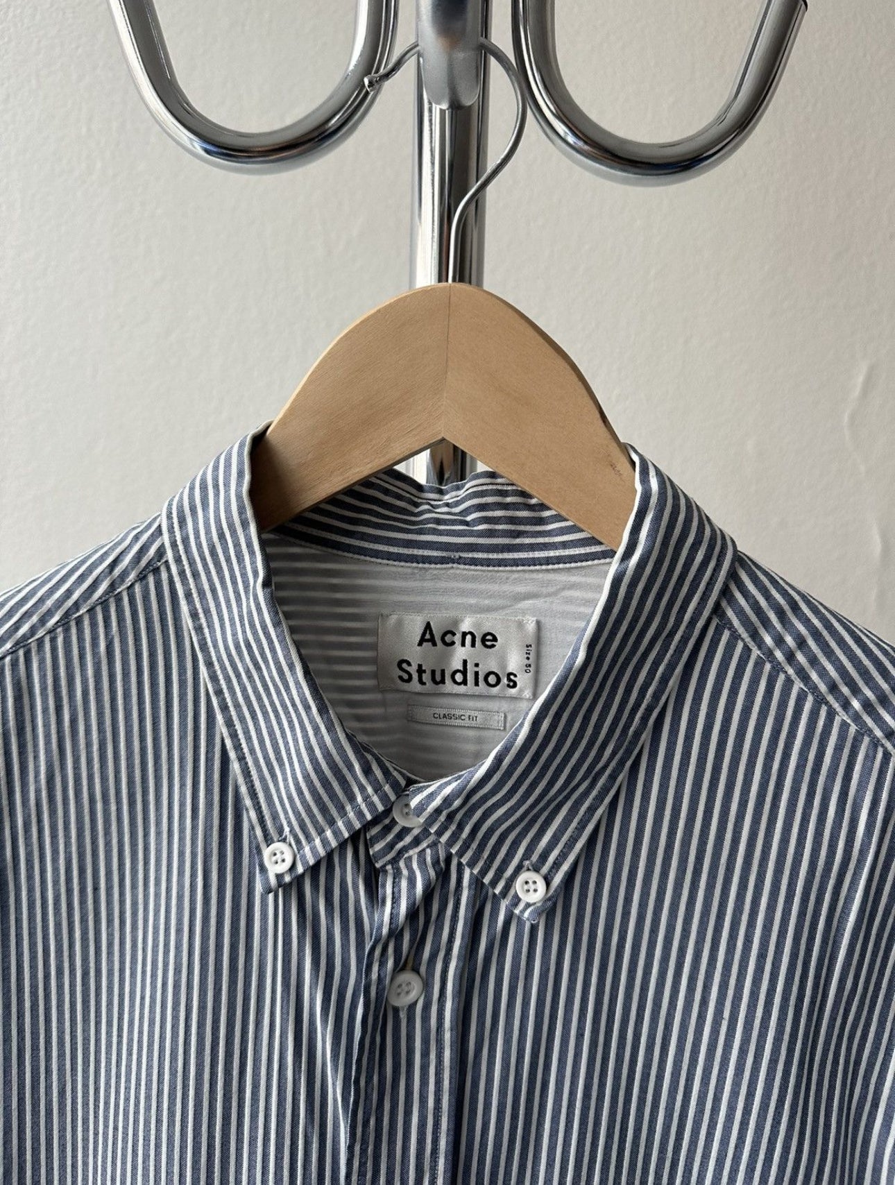 Acne Studios Striped Poplin Shirt - size M