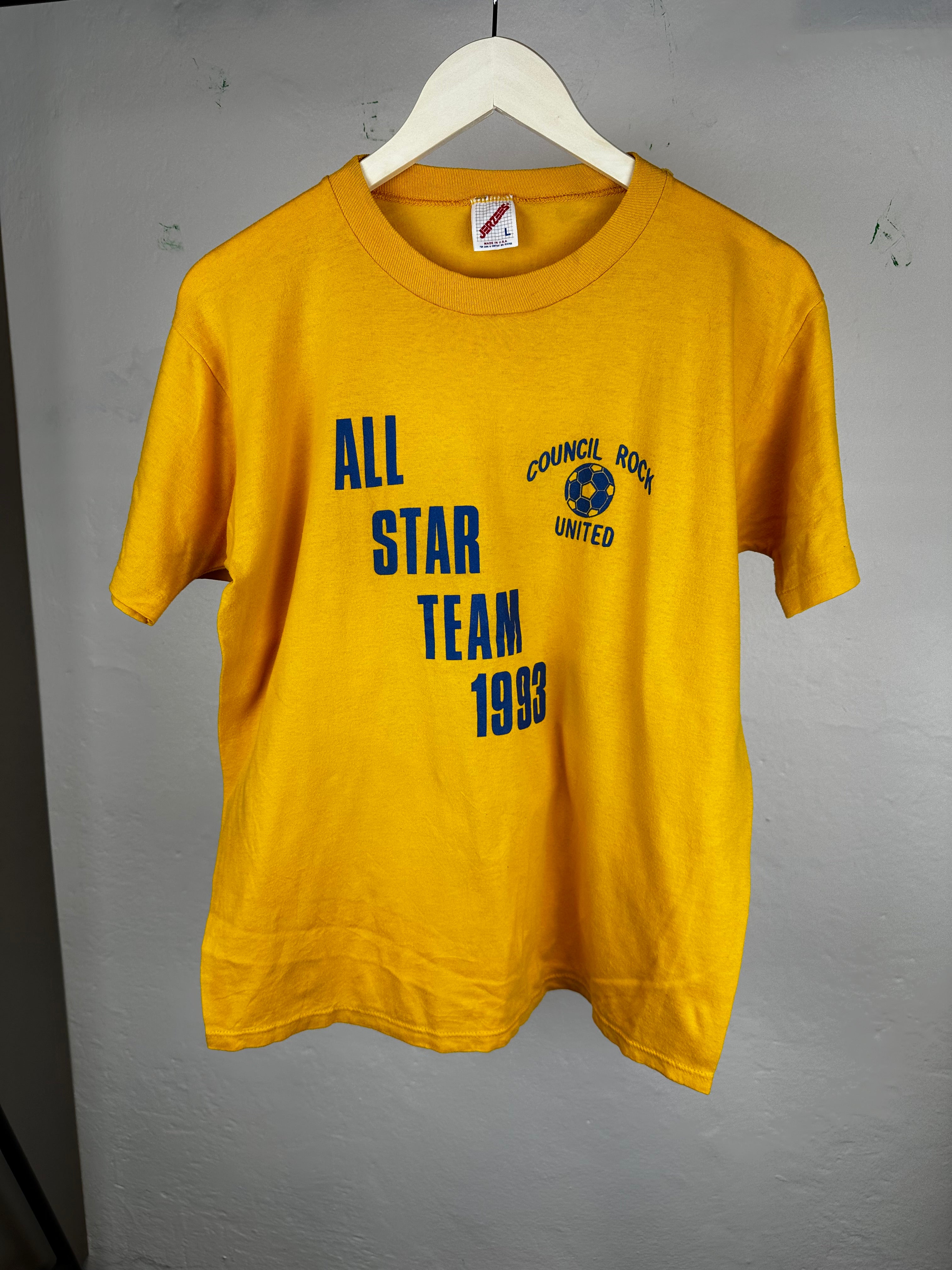Vintage Drug Free Football 90s t-shirt - size L