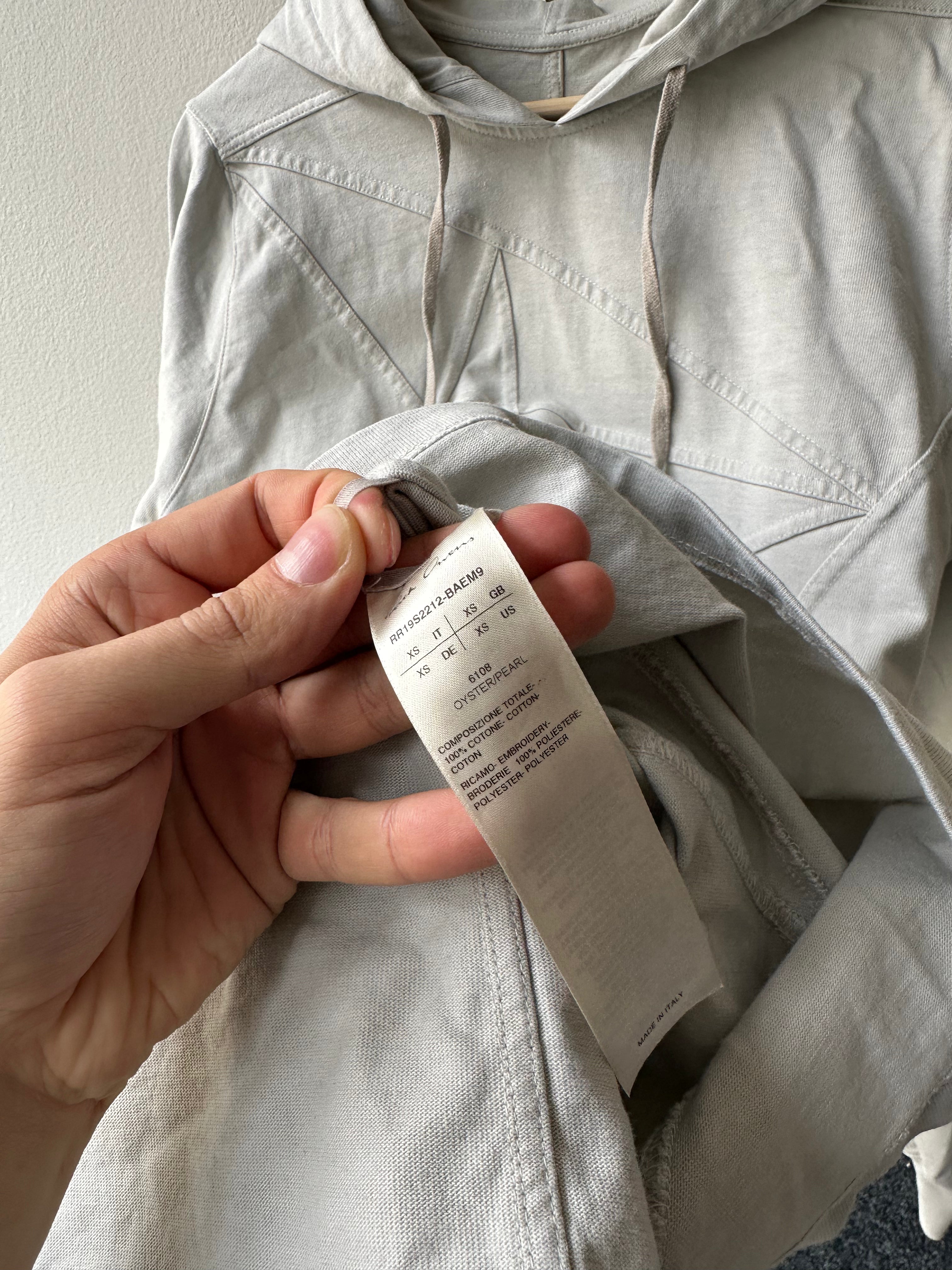 Rick Owens SS19 Babel Embroidery Hoodie - size M/L