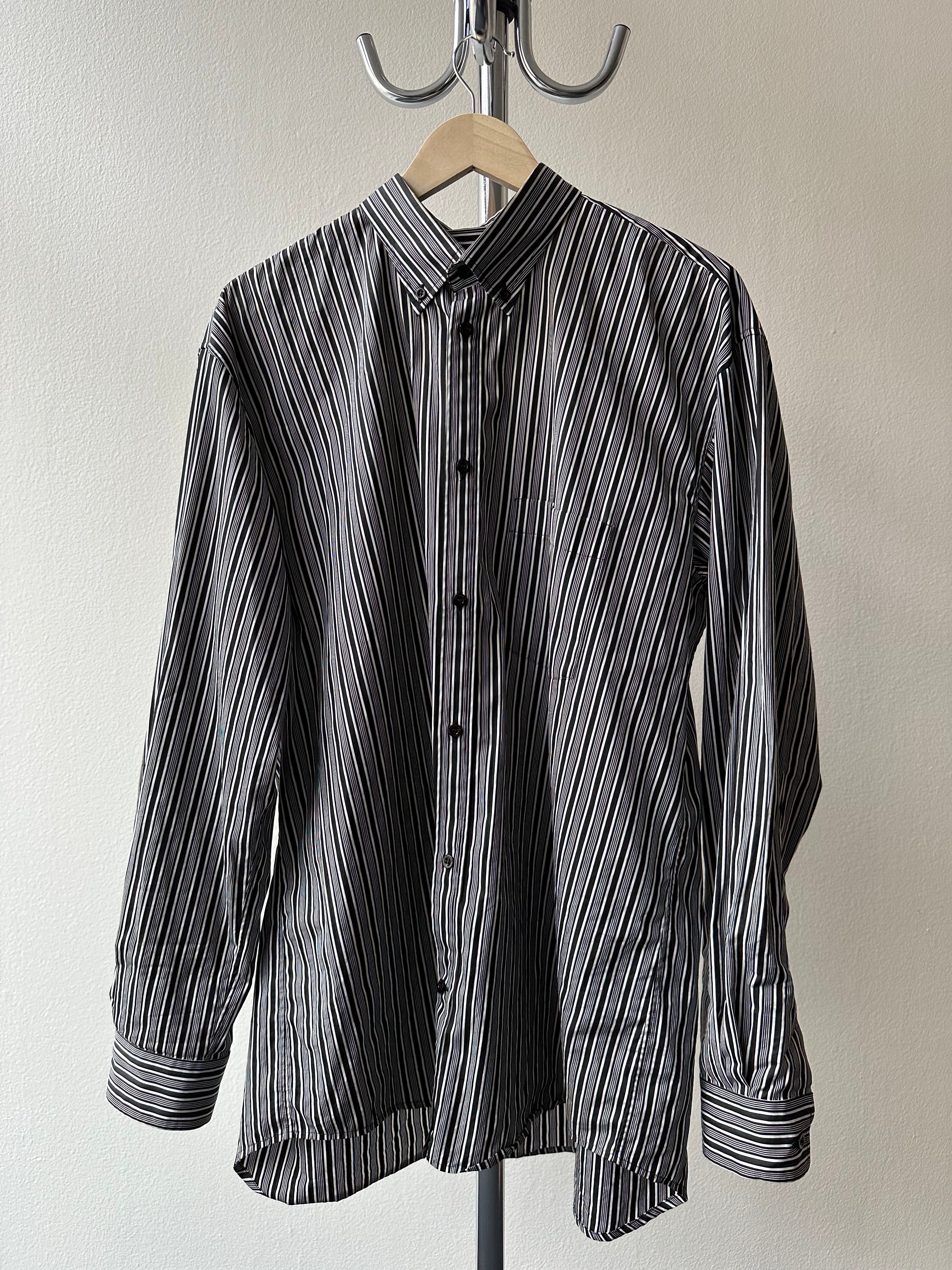 Balenciaga Oversized Striped Shirt with Back Logo - oversized size M
