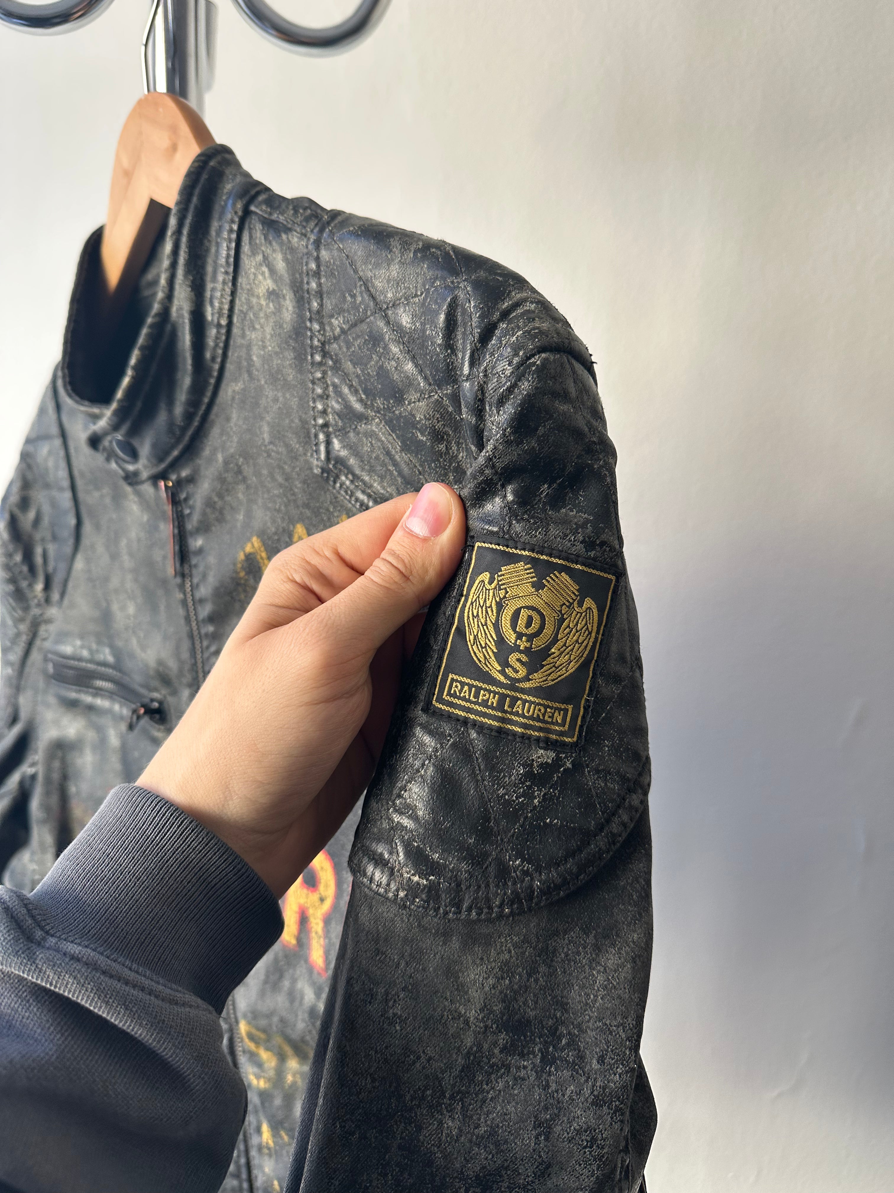 Ralph Lauren Denim & Supply “67R” Painted Moto Jacket - size M