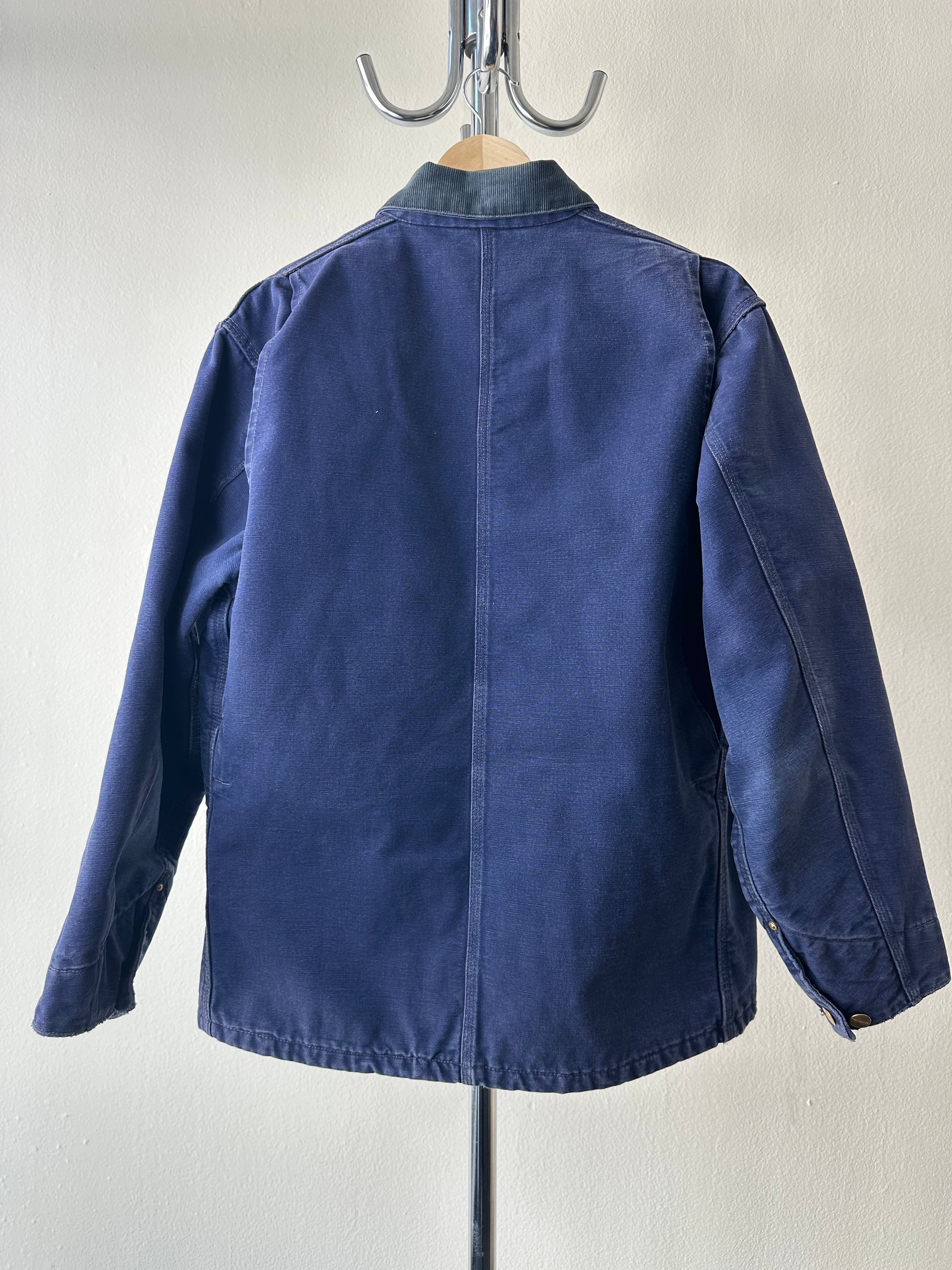 Vintage 1970s Carhartt "Indigo Blue" Chore Coat - size L