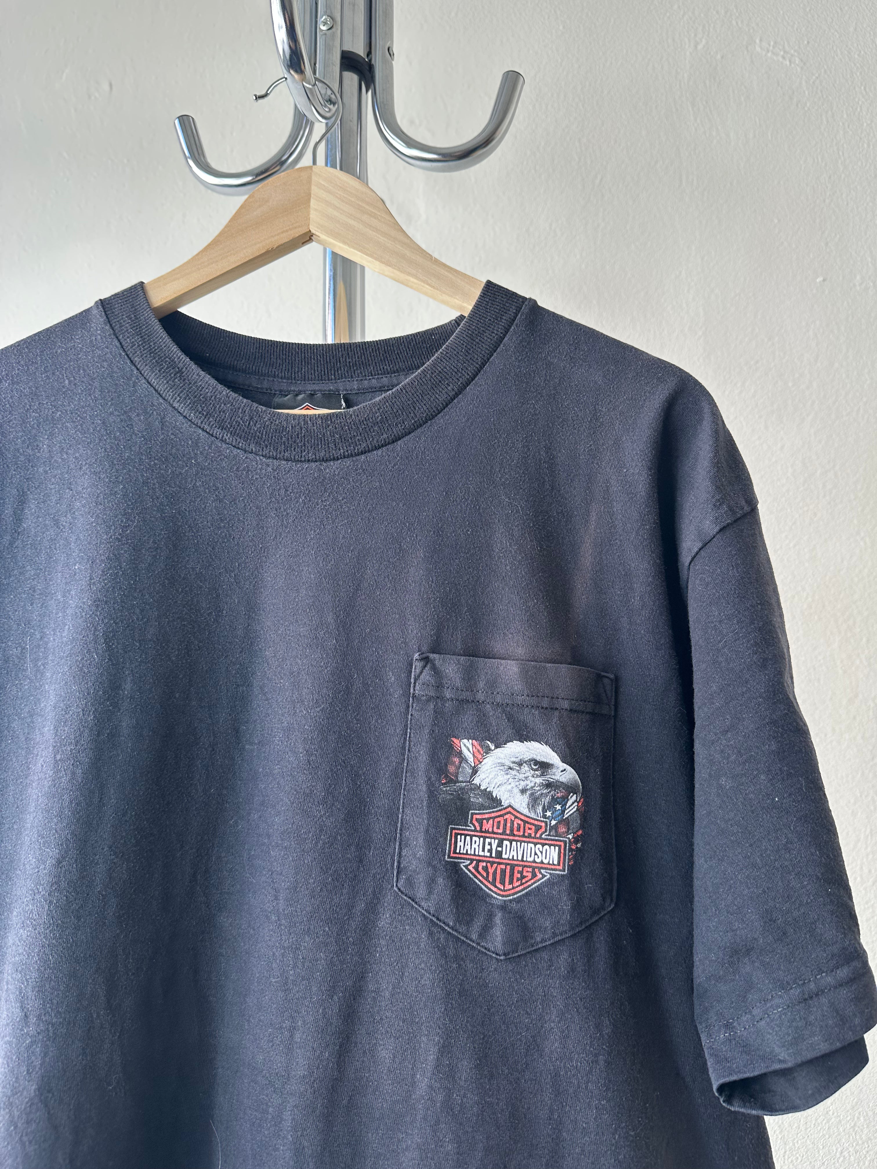 Vintage Harley Davidson "Brno" Pocket T-shirt - size XL