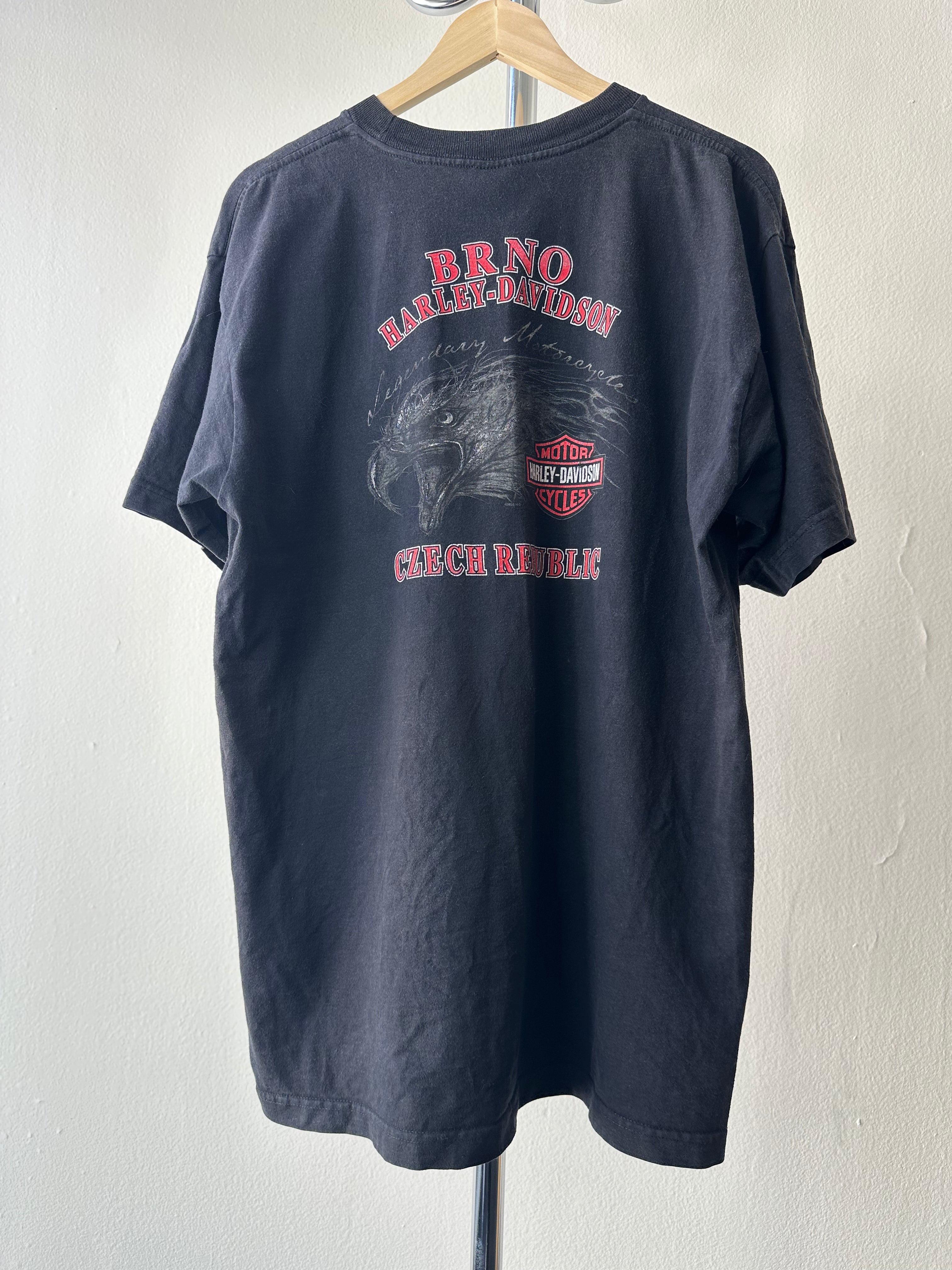 Vintage Harley Davidson "Brno" Pocket T-shirt - size XL