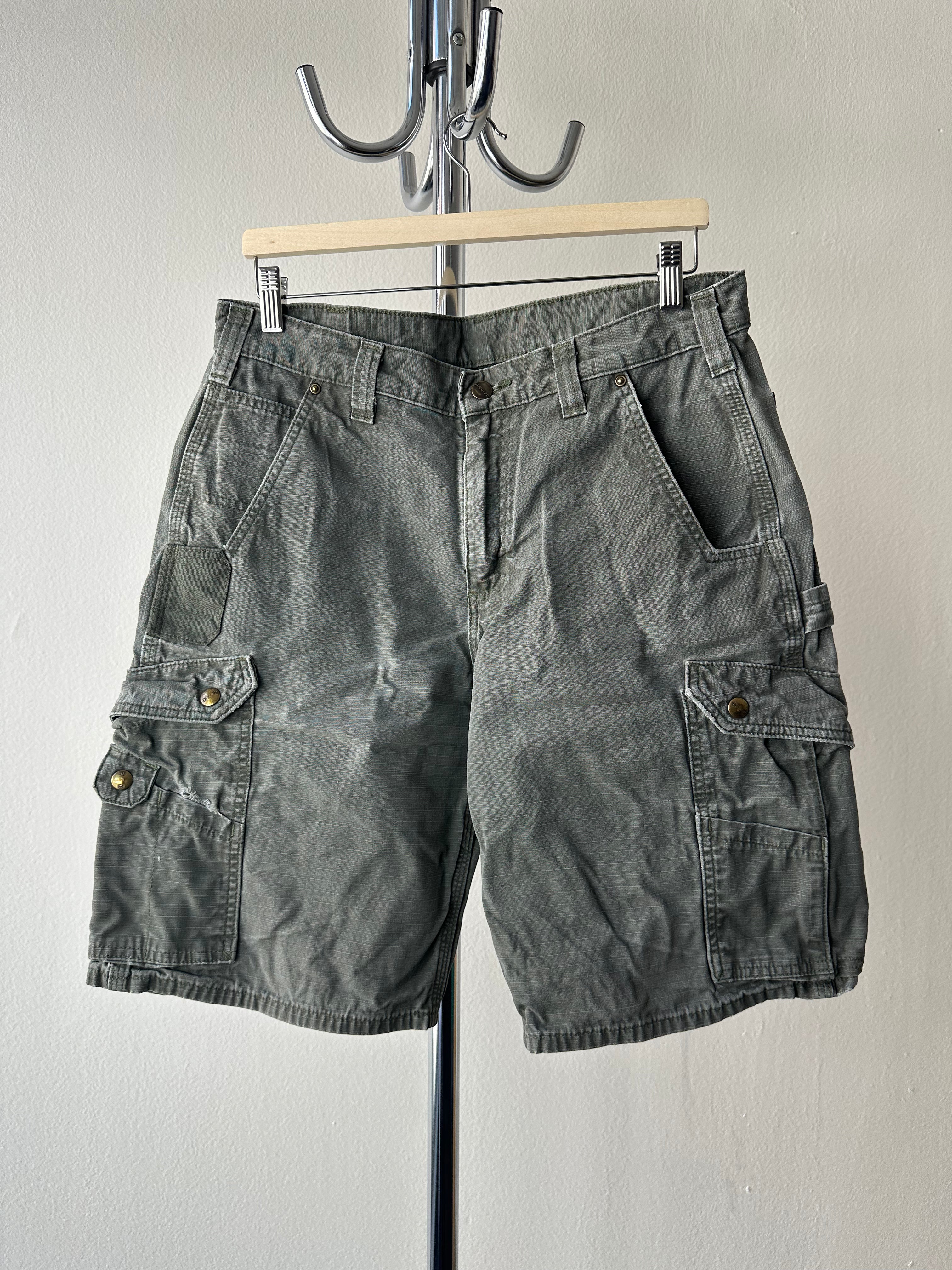 Vintage Carhartt Cargo Shorts – Faded Moss Green - size 34