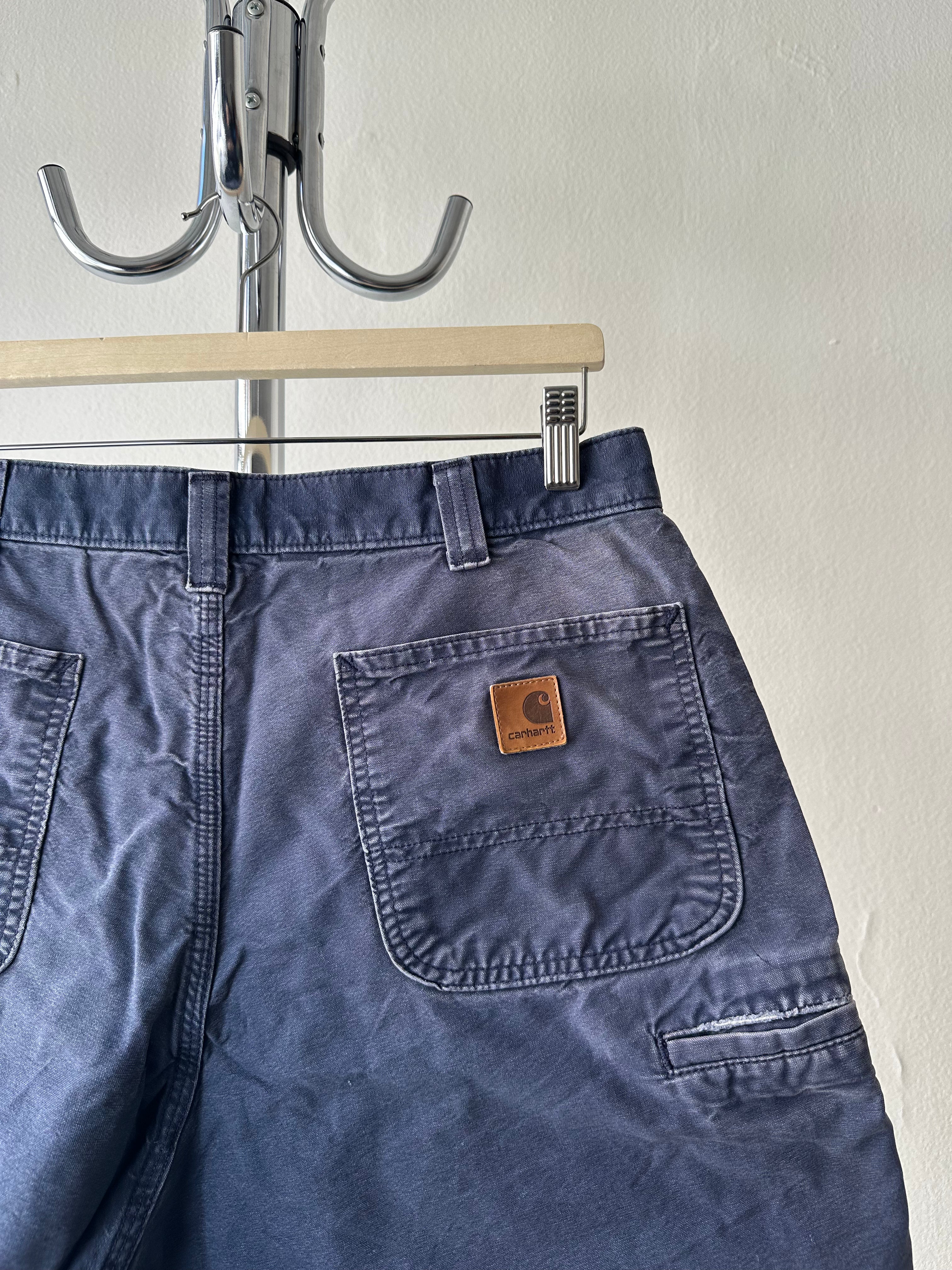 Vintage Carhartt Work Shorts "Faded Navy" – Size 36