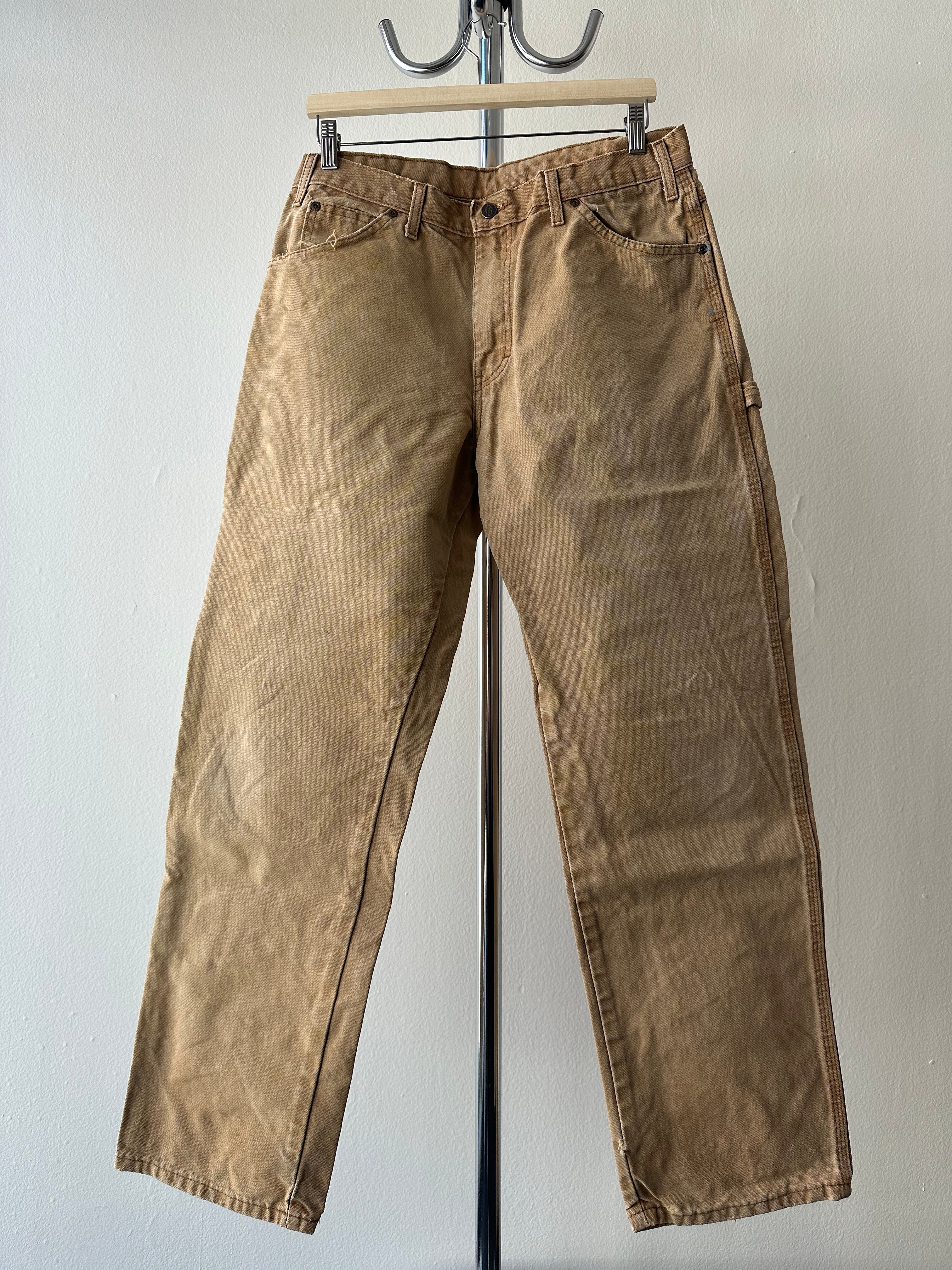 Vintage Dickies Sun Faded "Single Knee" Workwear Pants - size 34x32
