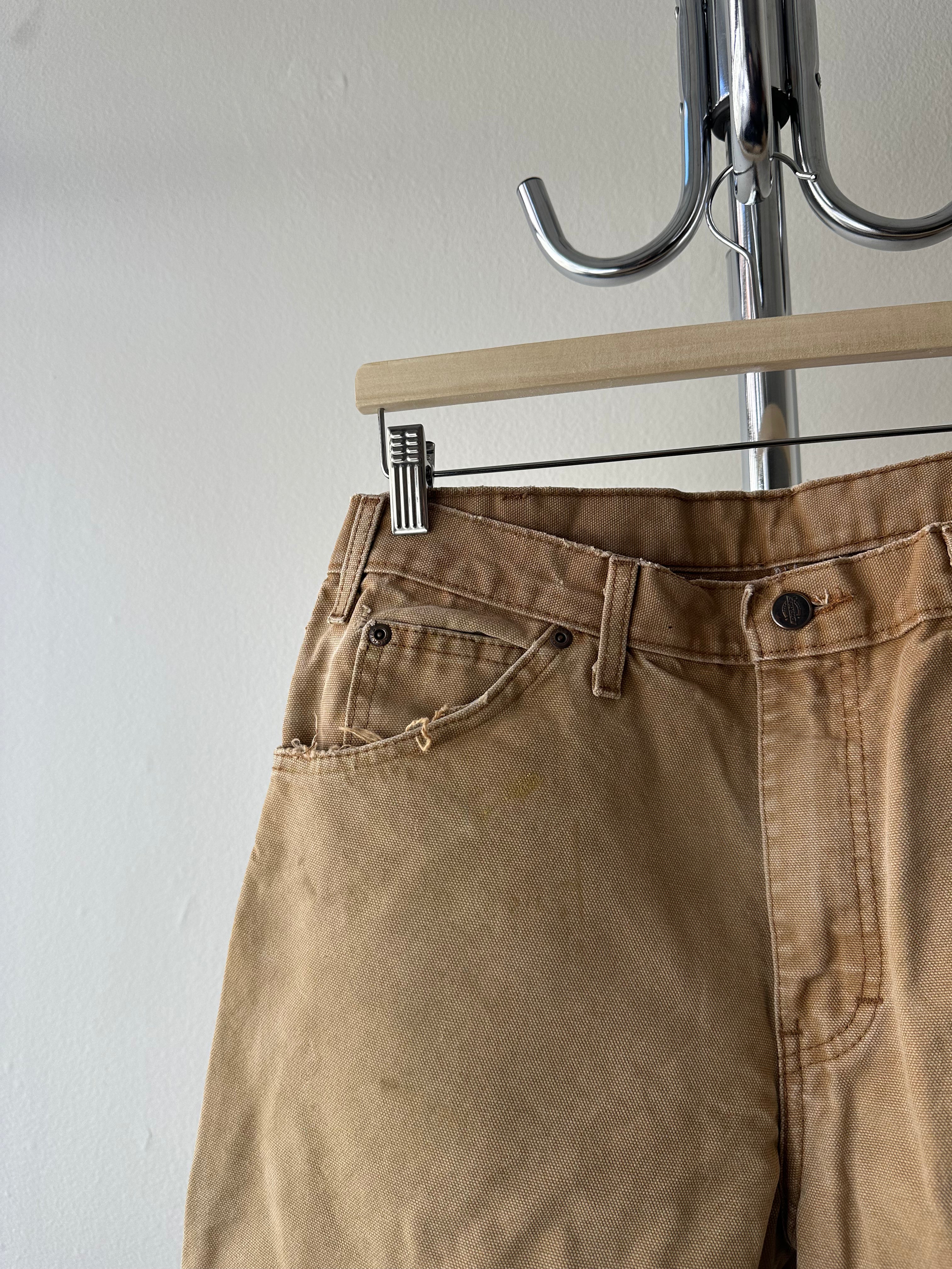 Vintage Dickies Sun Faded "Single Knee" Workwear Pants - size 34x32