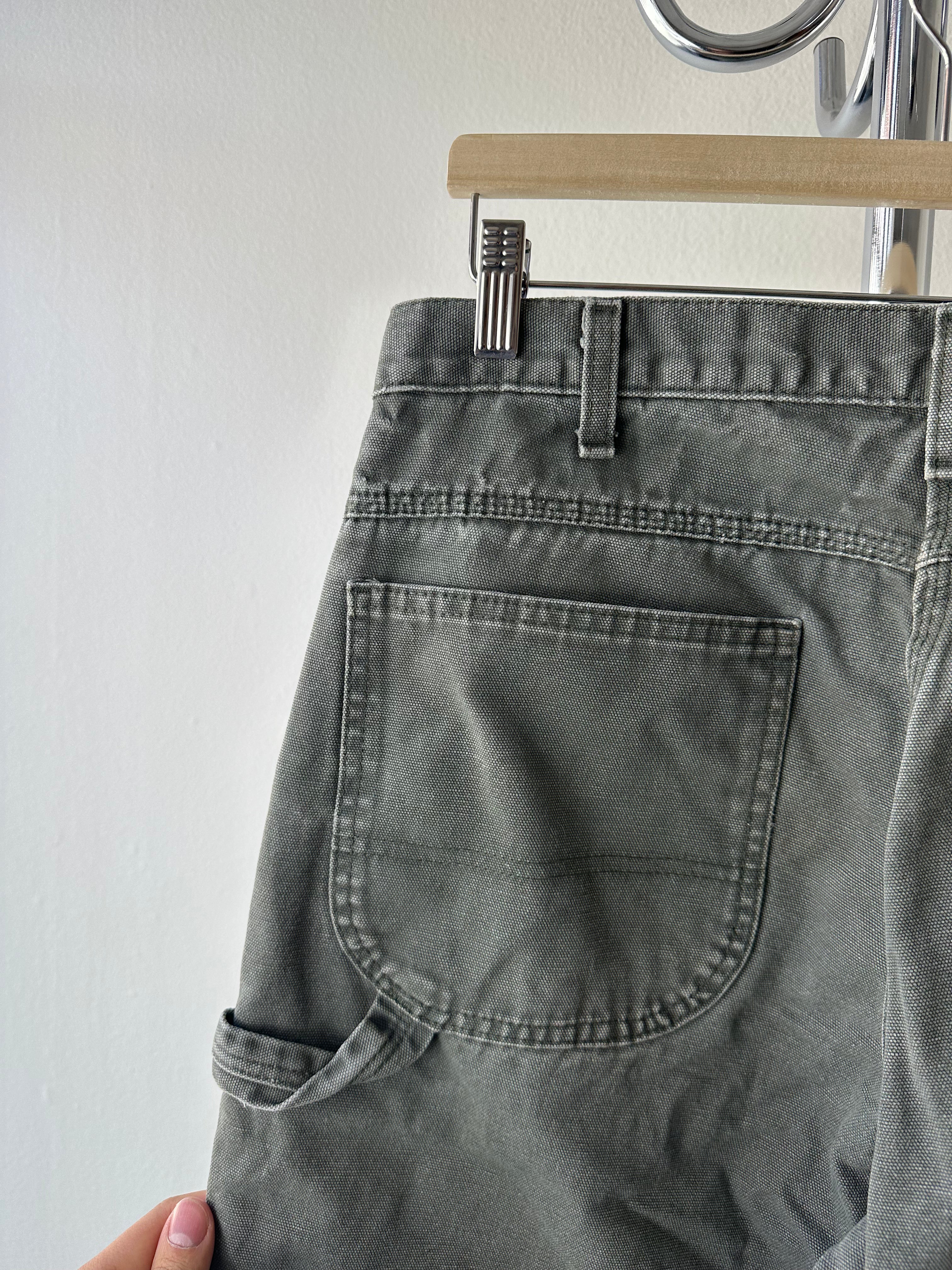 Vintage Dickies Faded Green "Single Knee" Pants - size 34x32