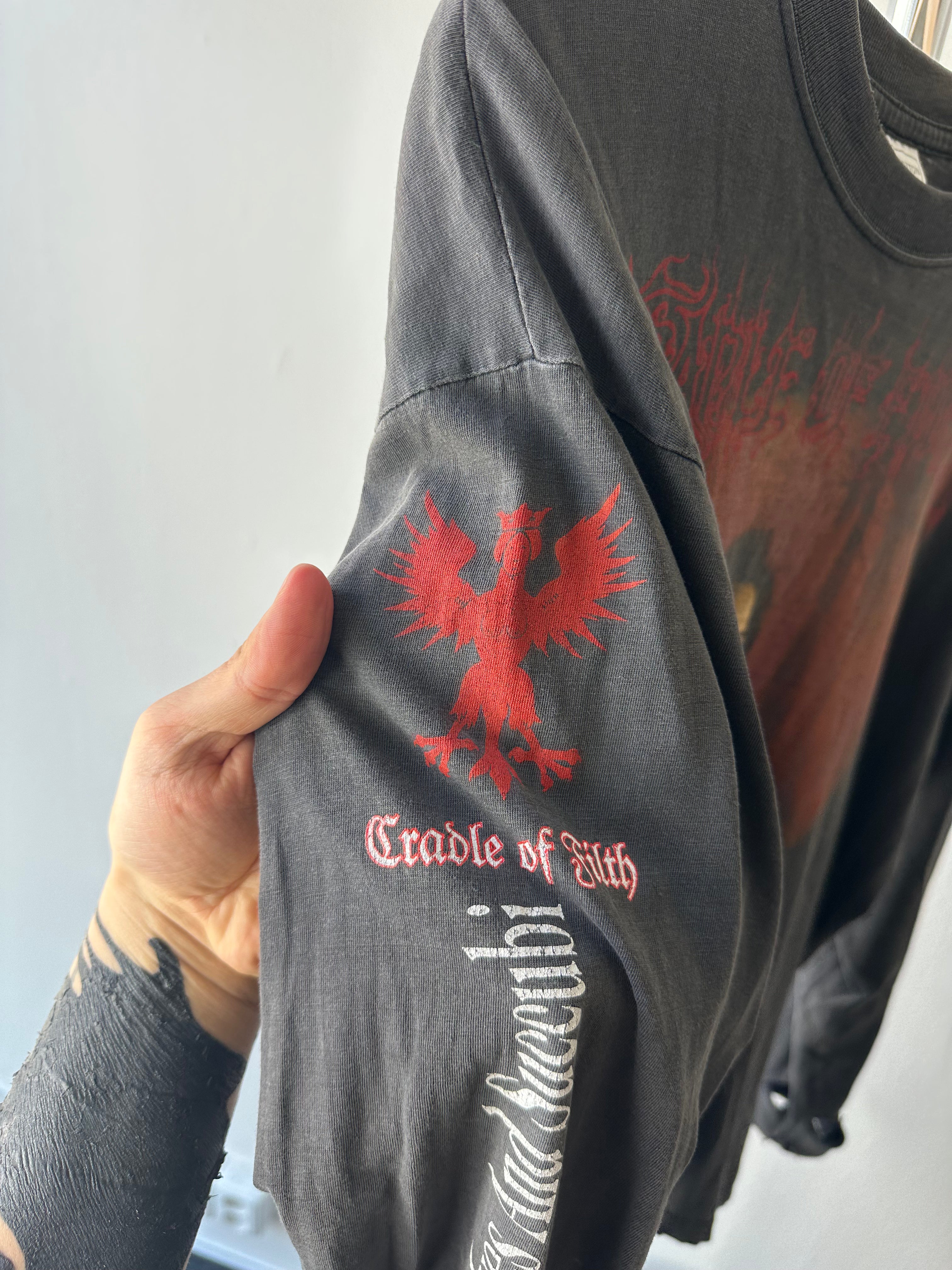 Vintage 1996 Cradle of Filth “Black Goddess” Long Sleeve - size XL