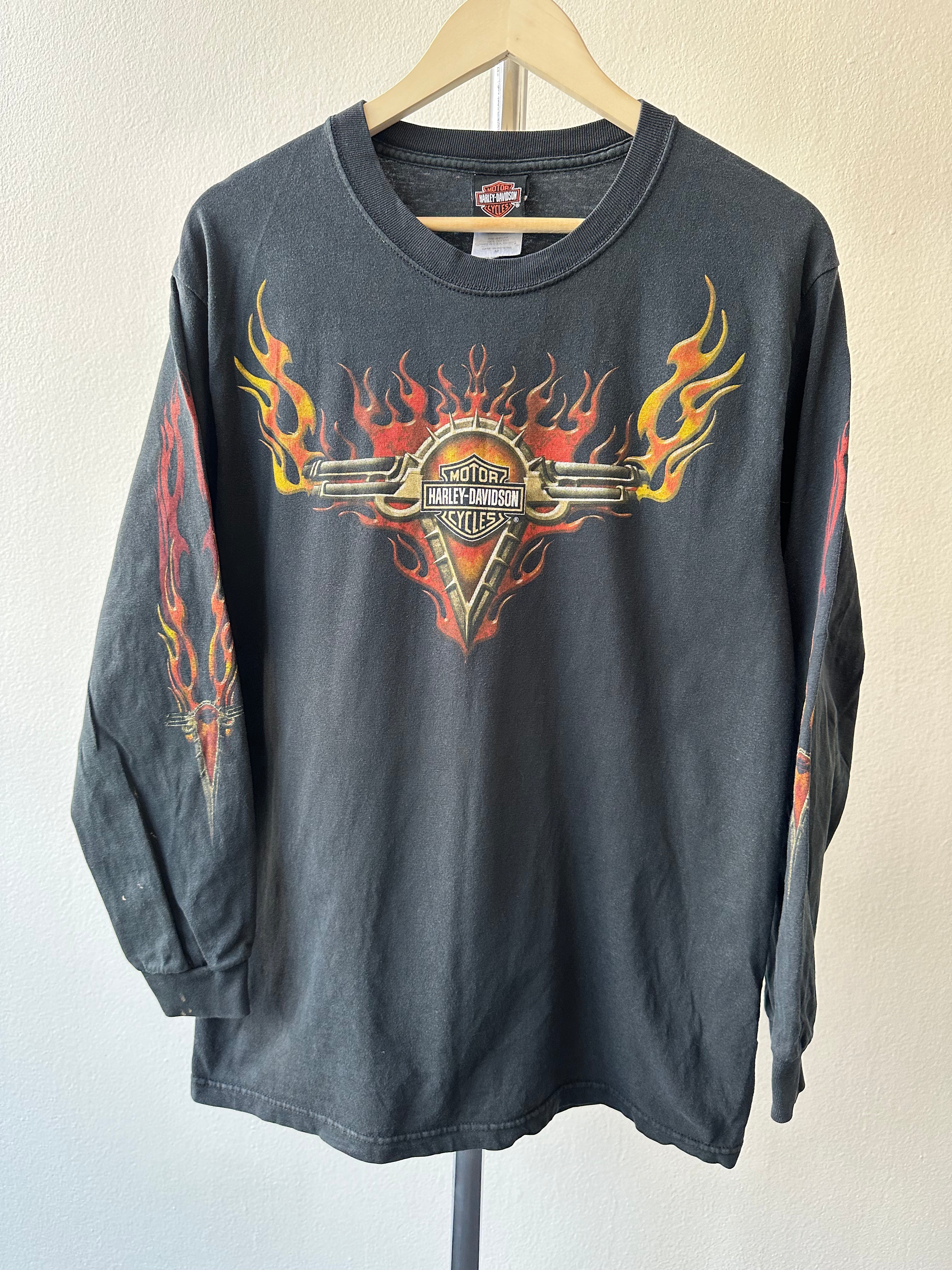 Harley Davidson Flames 2003 Longsleeve T-shirt - size M