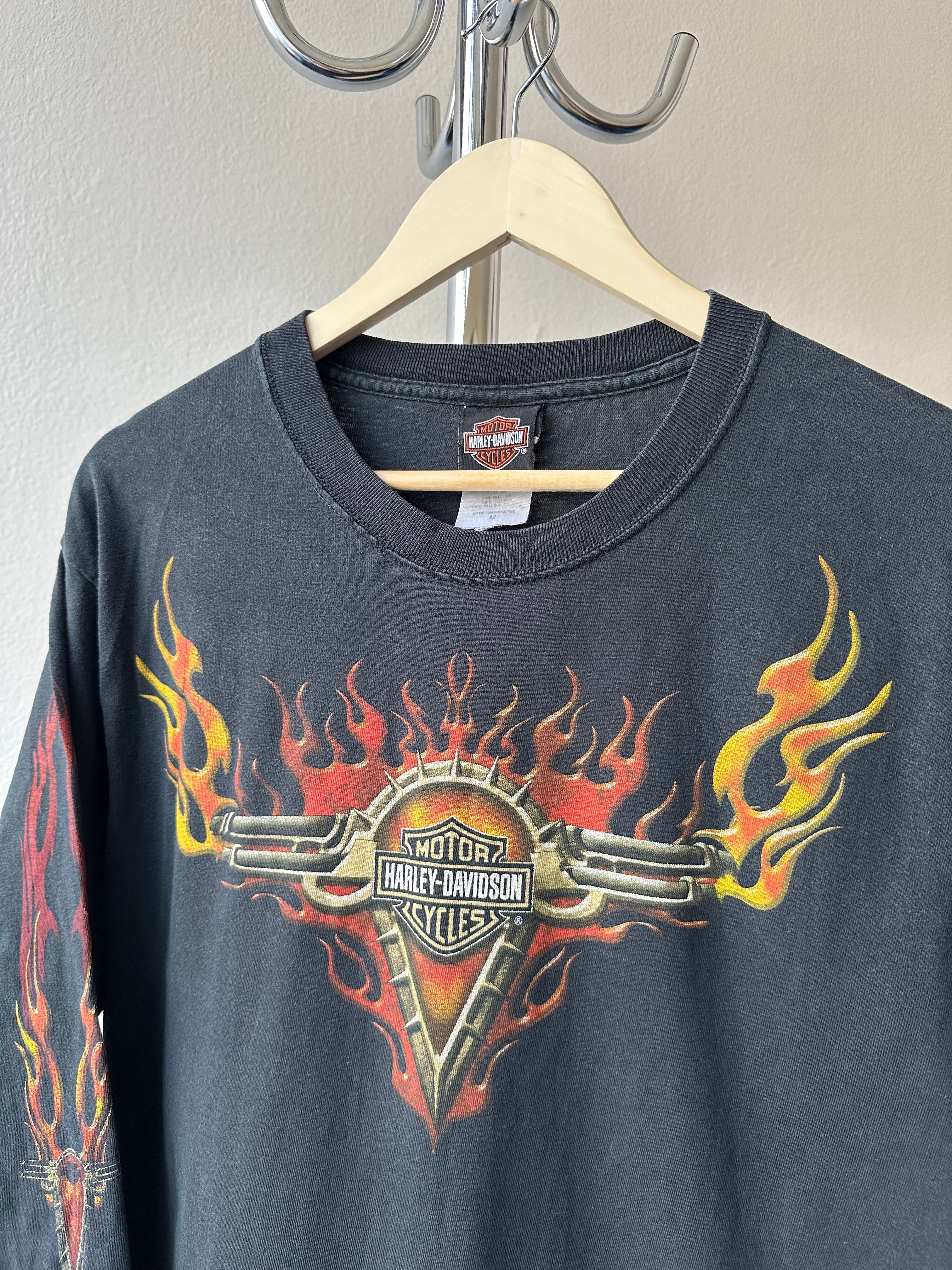 Harley Davidson Flames 2003 Longsleeve T-shirt - size M