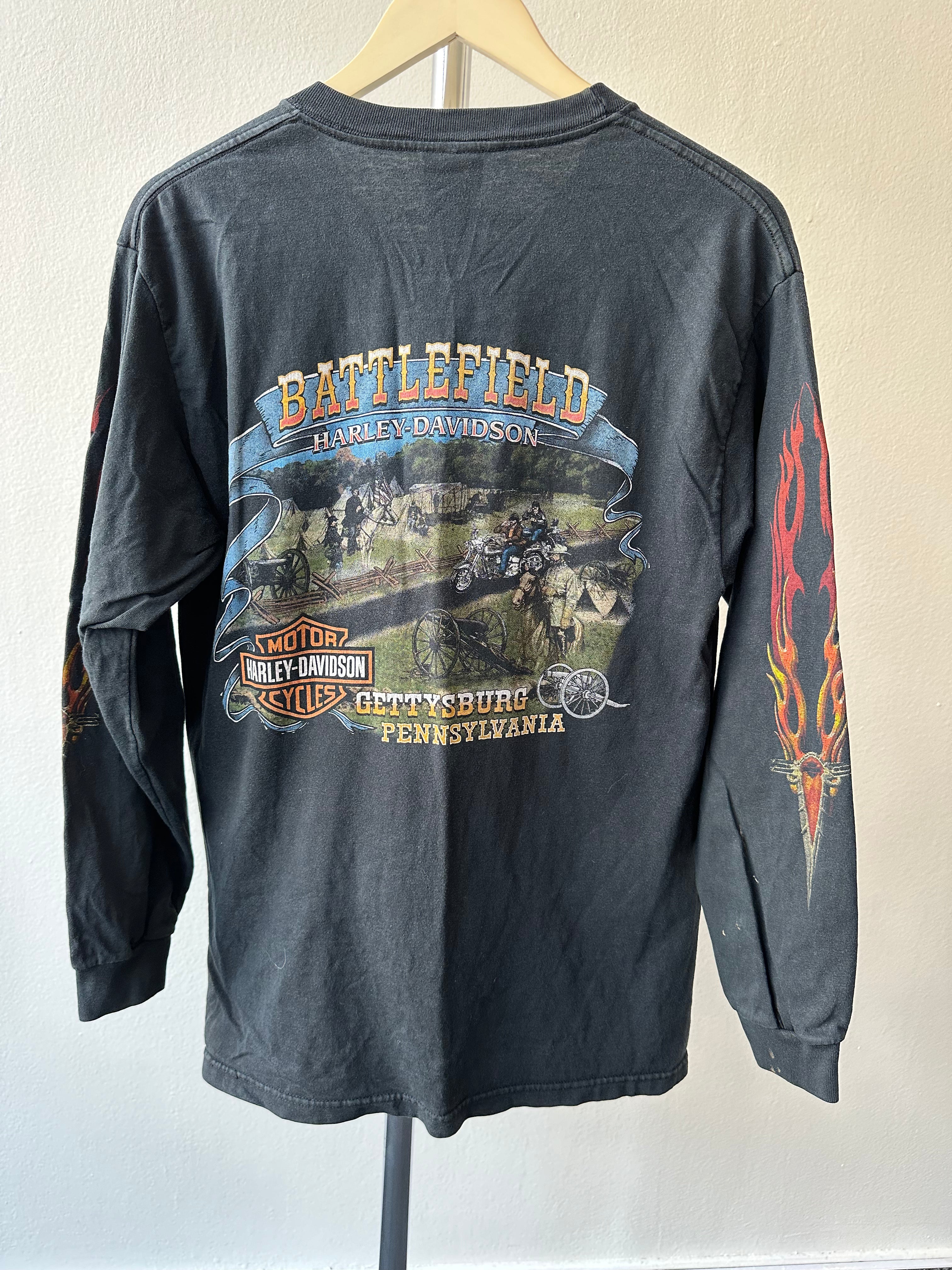 Harley Davidson Flames 2003 Longsleeve T-shirt - size M