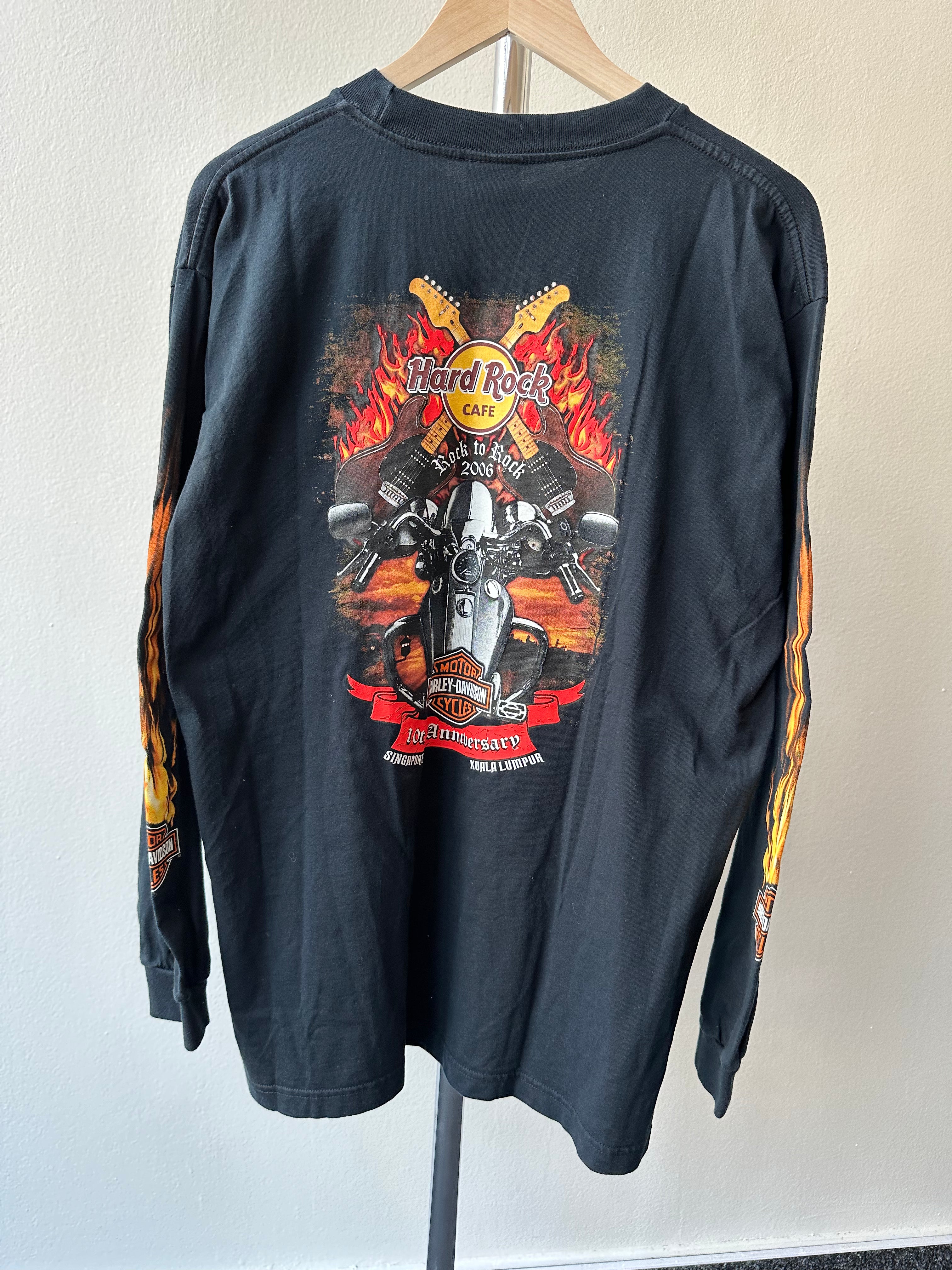 Harley Davidson Flames 2006 Longsleeve T-shirt - size L