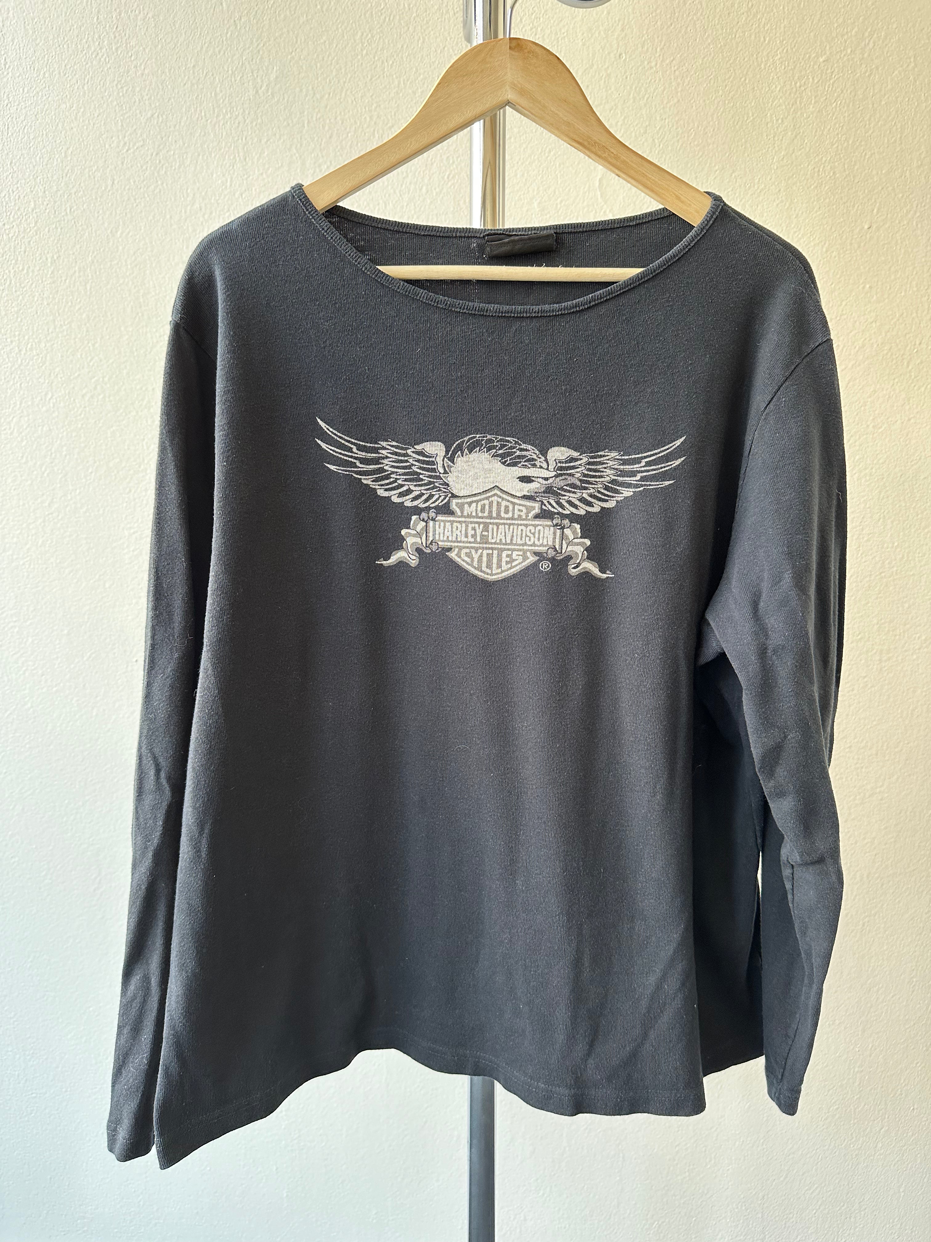 Harley Davidson 1990s Thermal Longsleeve T-shirt - size L