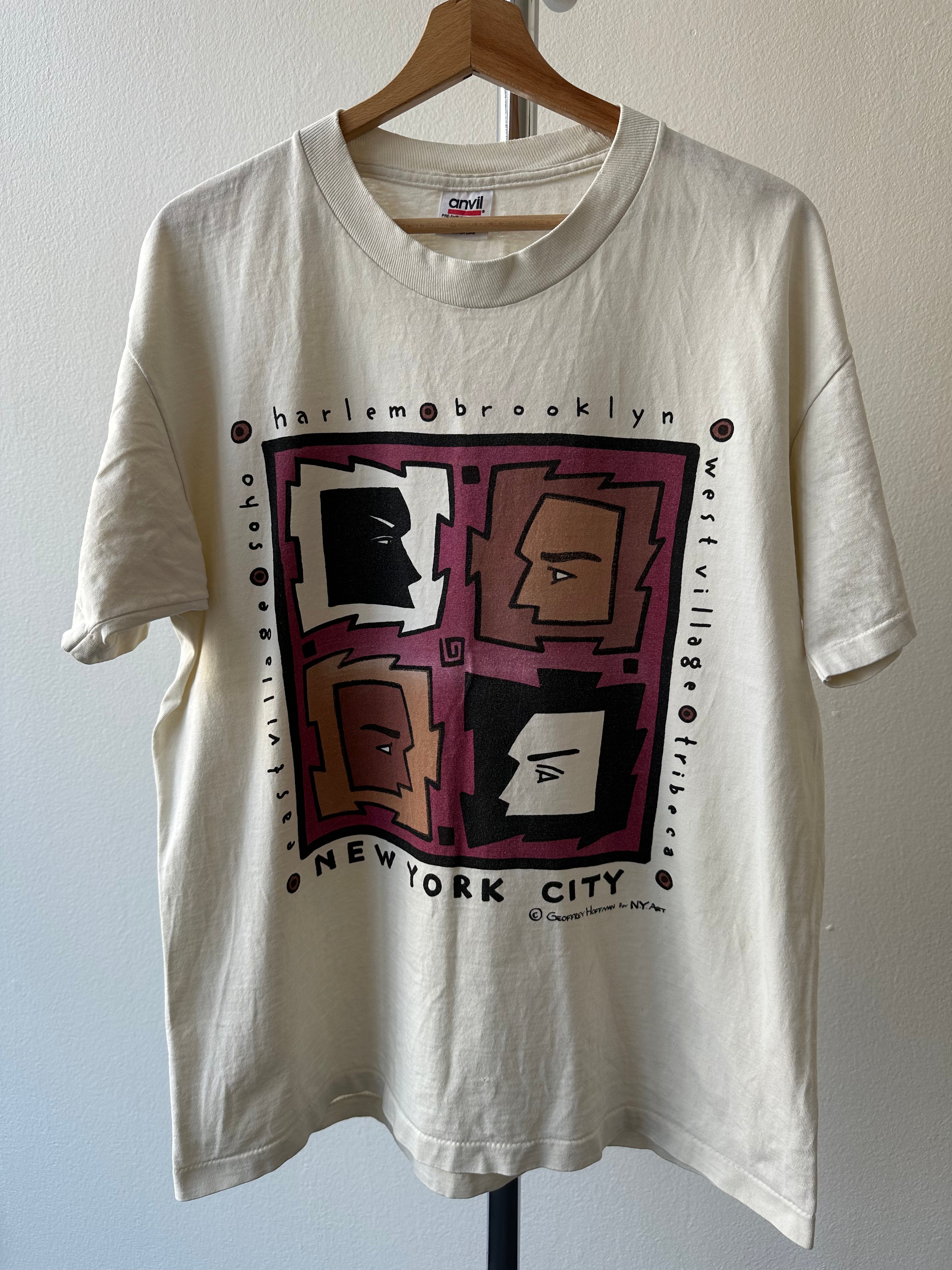 1990s Geoffrey Hoffman New York Art T-shirt - size XL