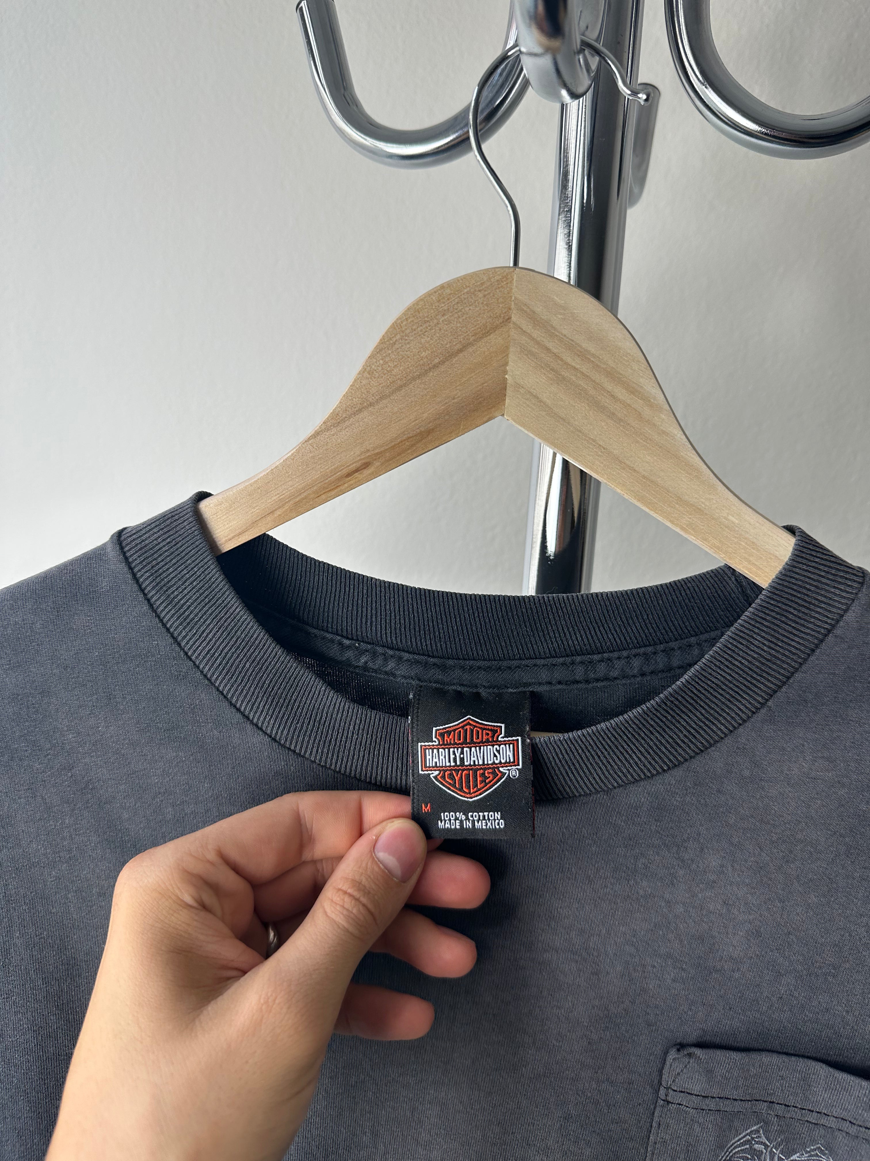 Vintage Harley Davidson Perfectly Faded "Pocket" T-shirt - size M