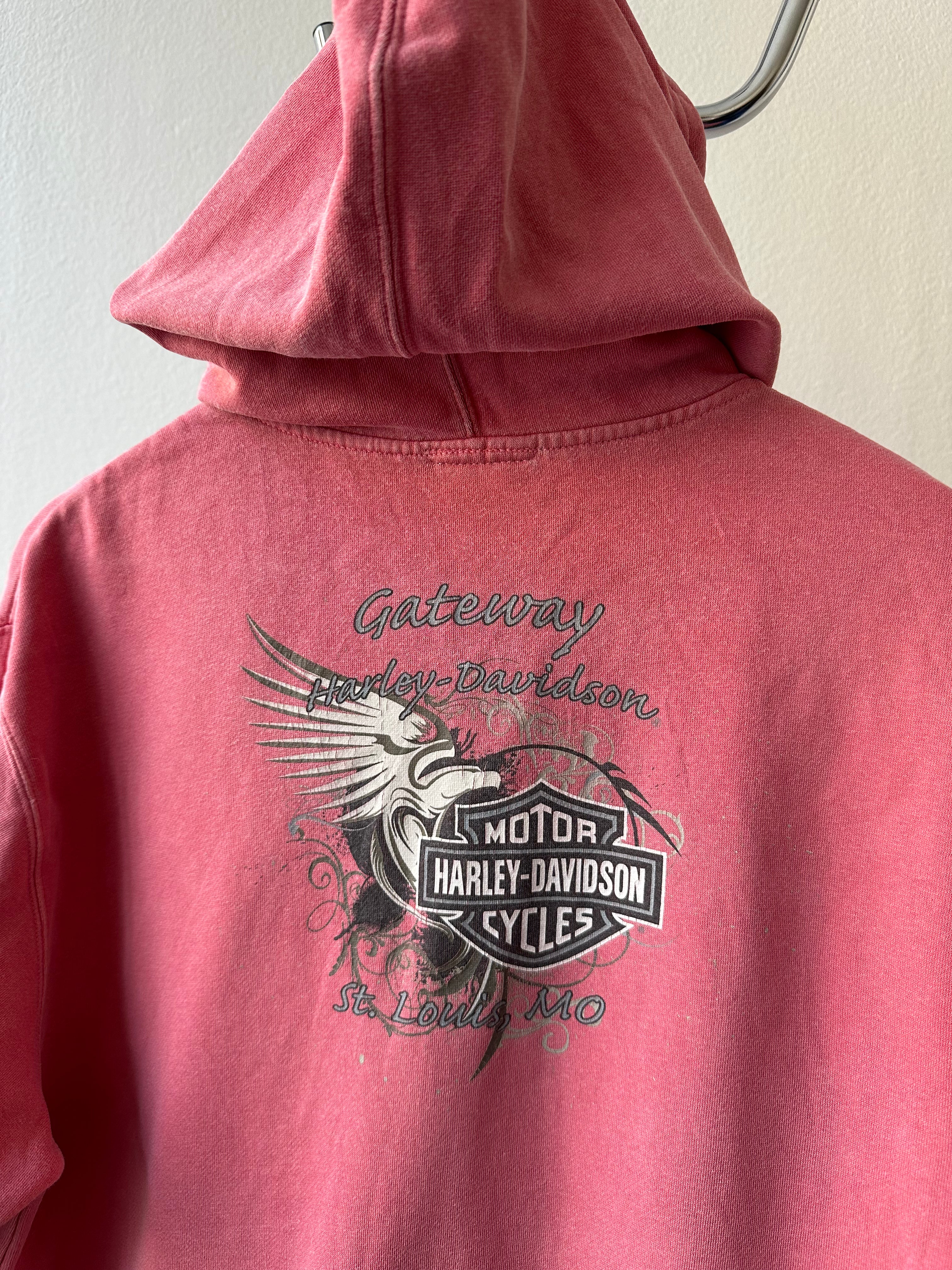 Vintage Harley Davidson 1990s “Gateway” Faded Hoodie - size L