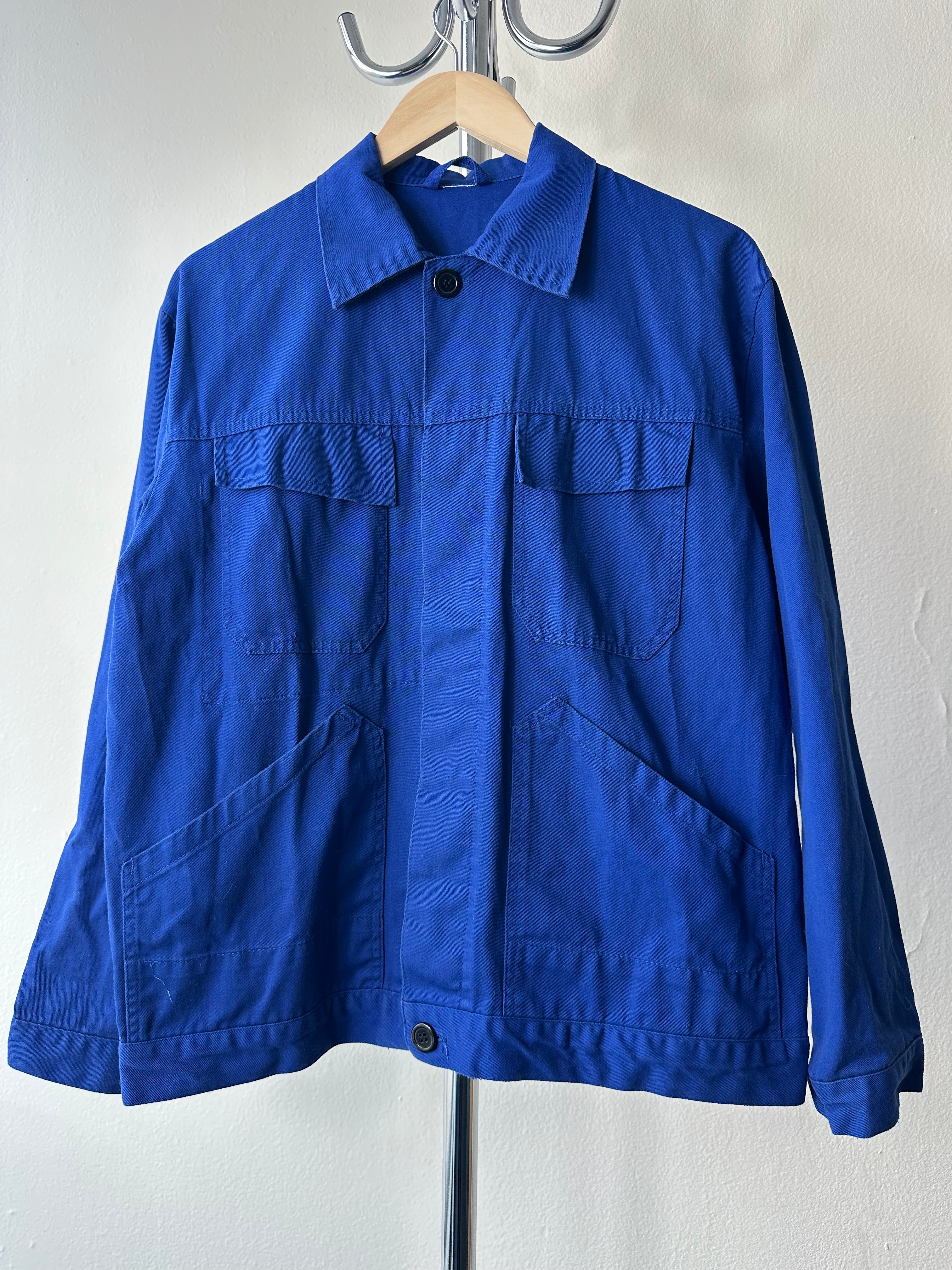 Vintage 1970s/80s French "bleu de travail" Workwear Jacket - size L