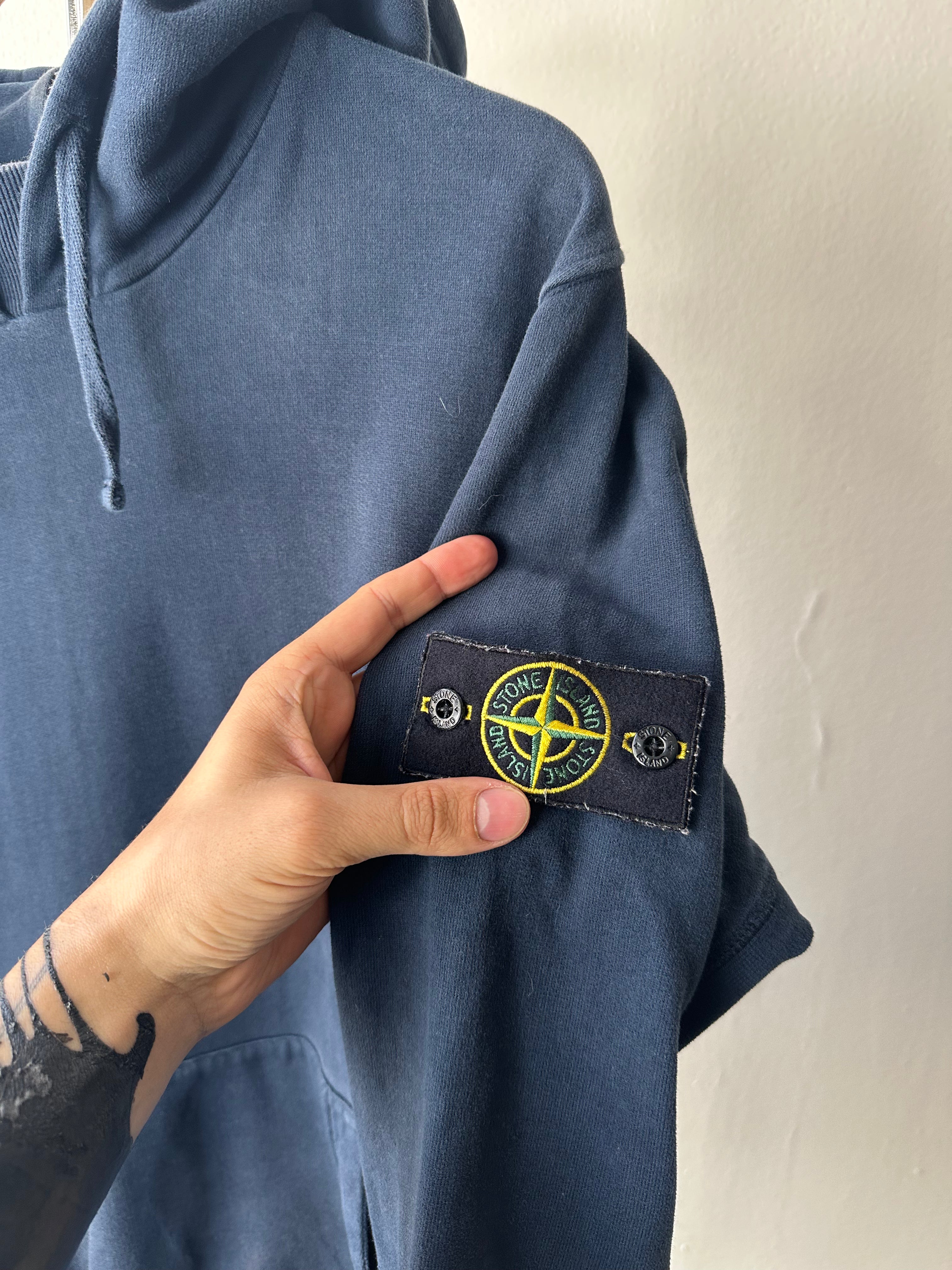 Stone Island Navy Hooded Sweatshirt - size XL