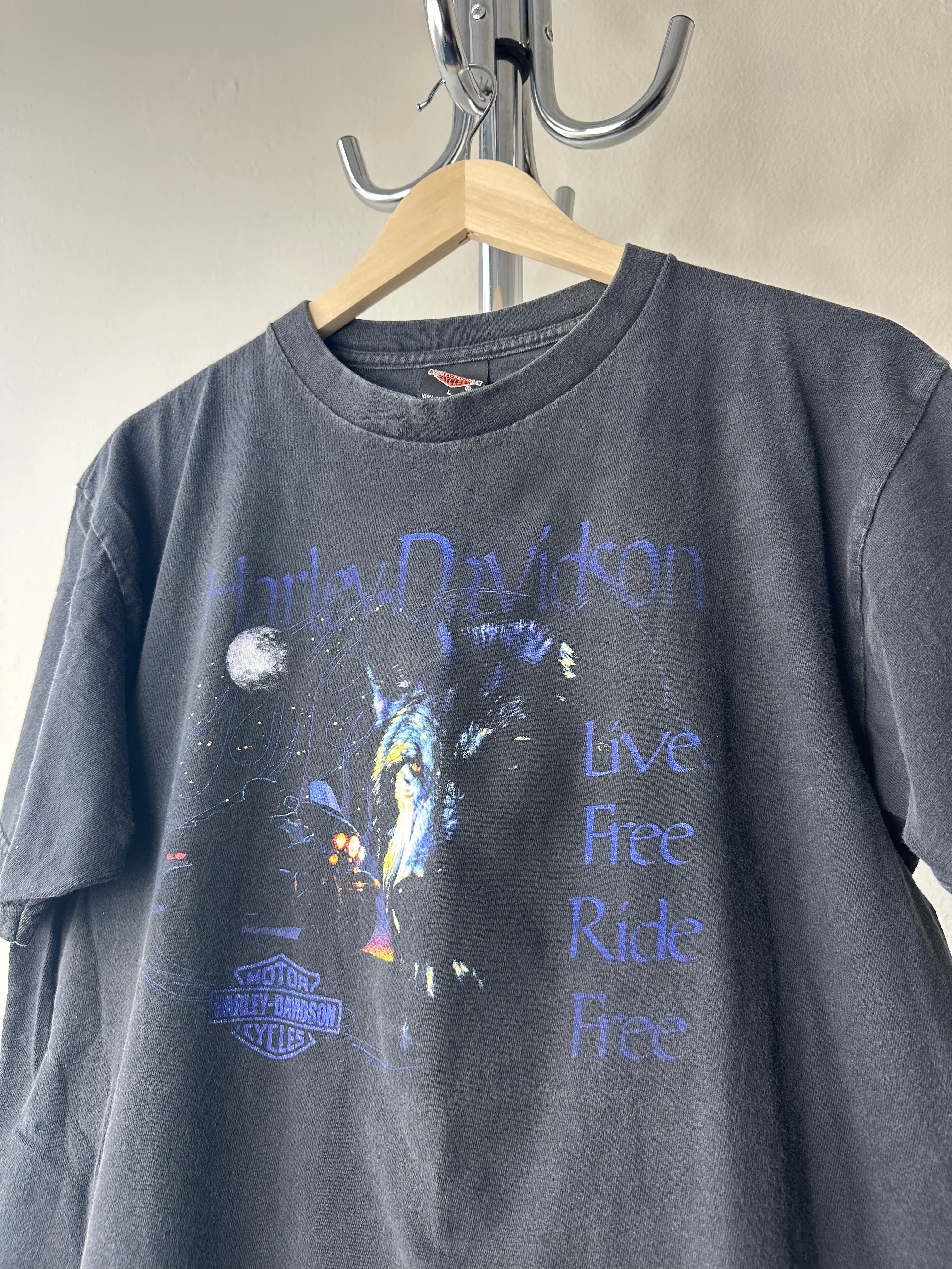 Vintage 1990s Harley Davidson “Live Free, Ride Free” T-shirt - size L