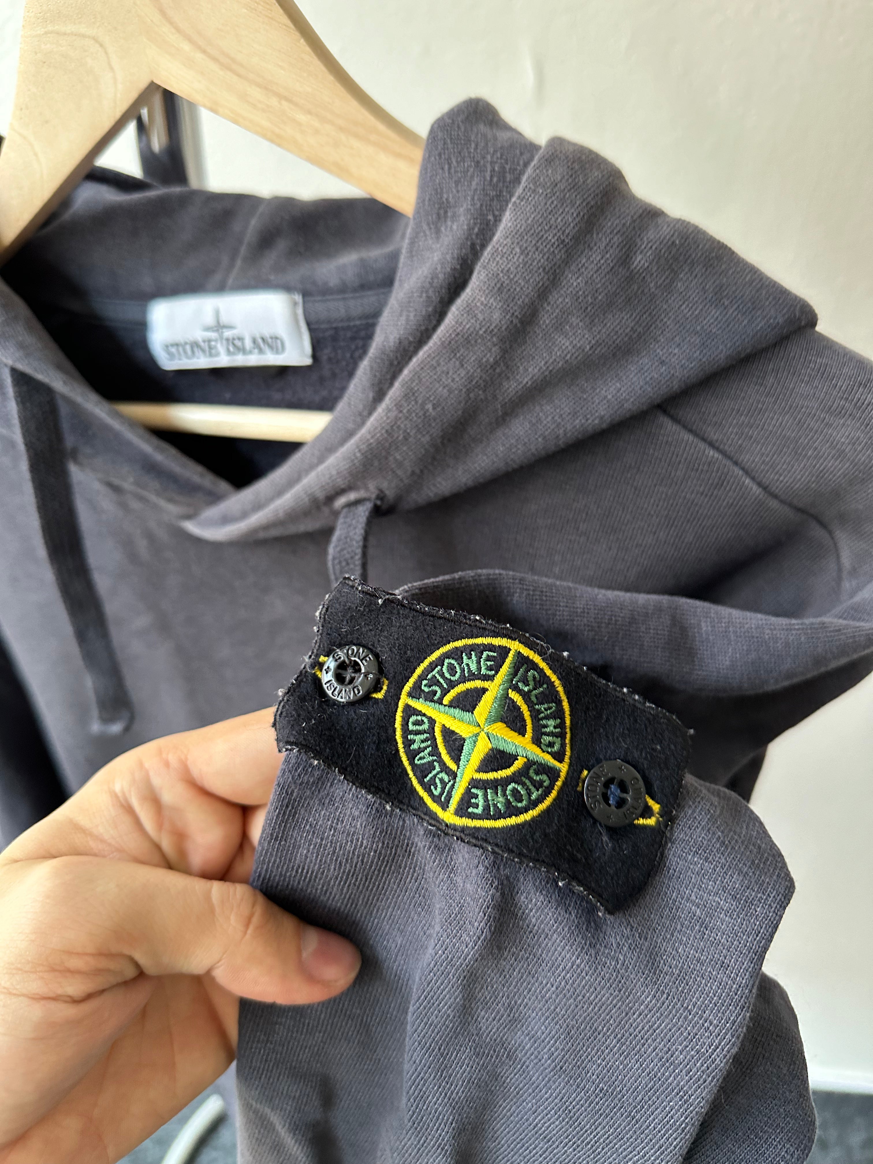 Stone Island AW16 Faded Navy Hoodie - size L