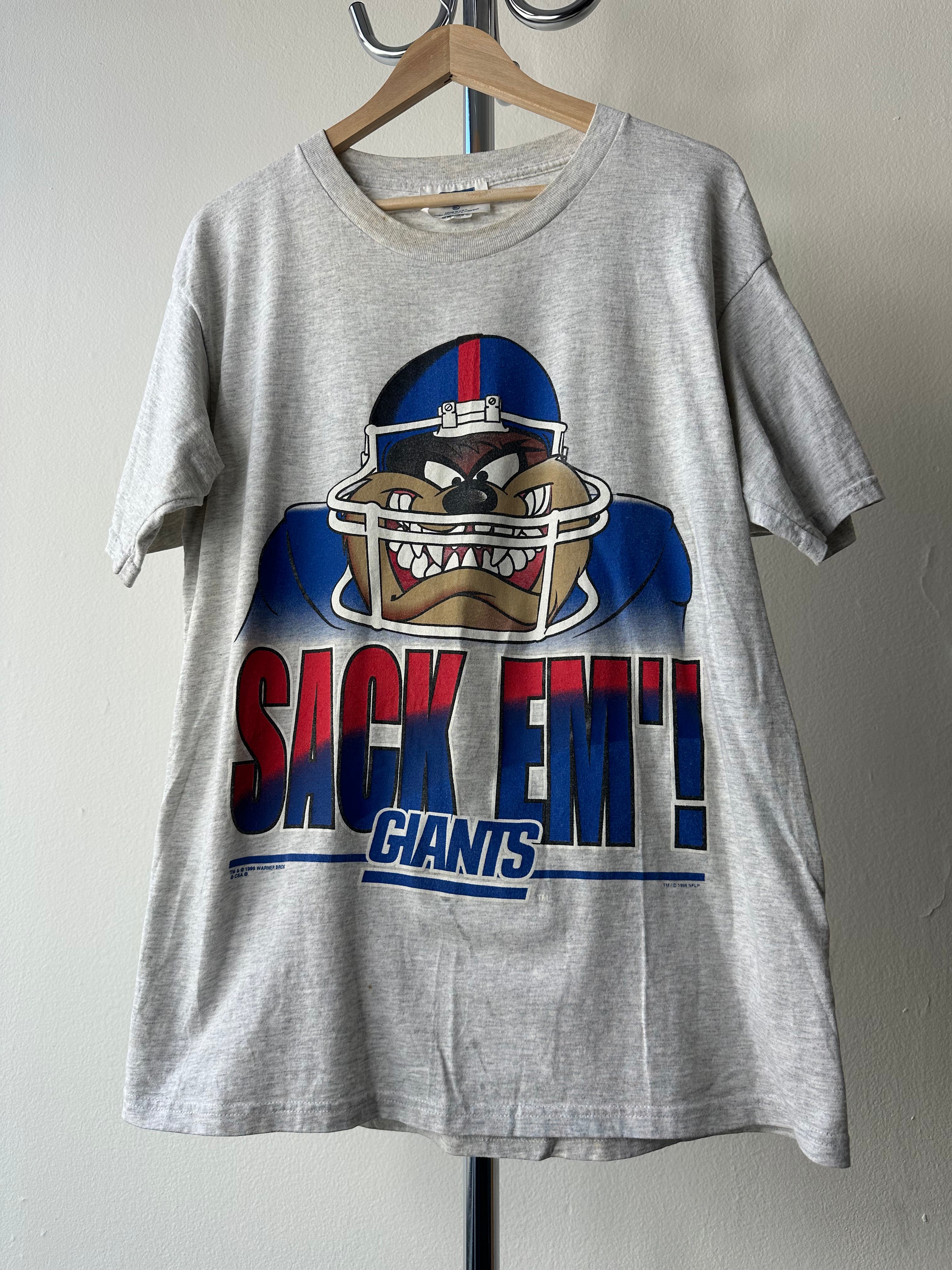 Vintage 1990s Looney Tunes x NY Giants “Sack Em” T-shirt – size L
