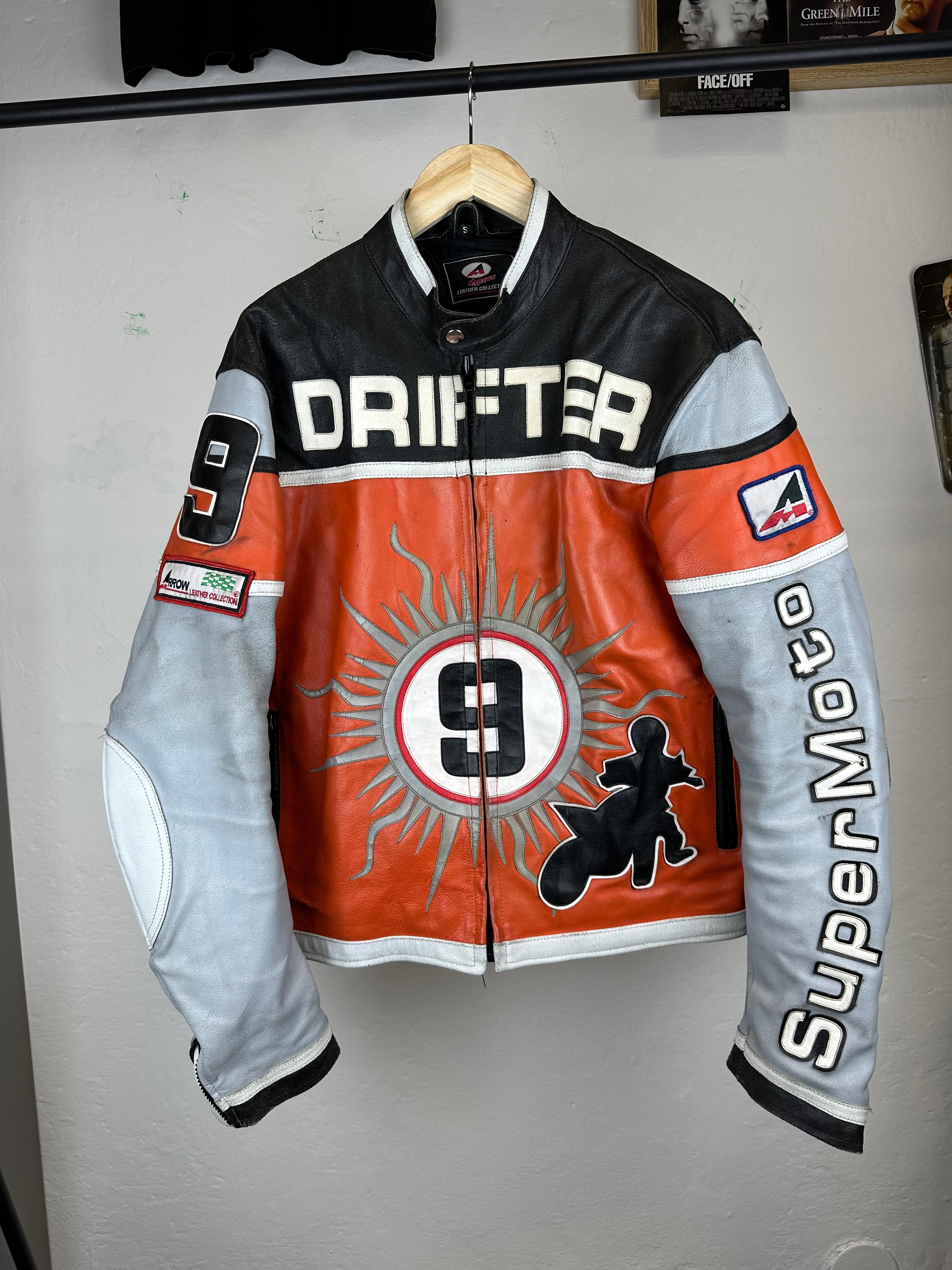 Vintage Drifter Motorcycle Leather Jacket - size M