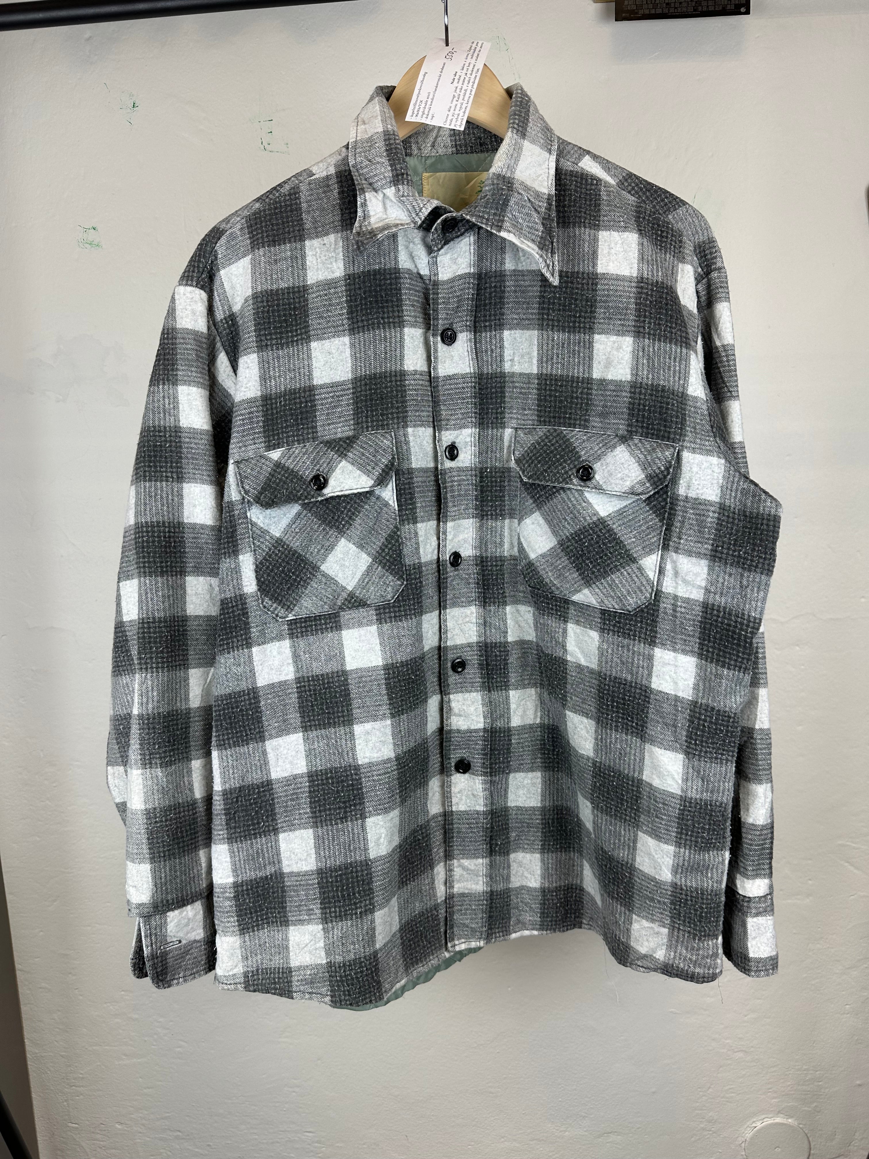 Vintage 80s Heavy Flannel Shirt - size XL