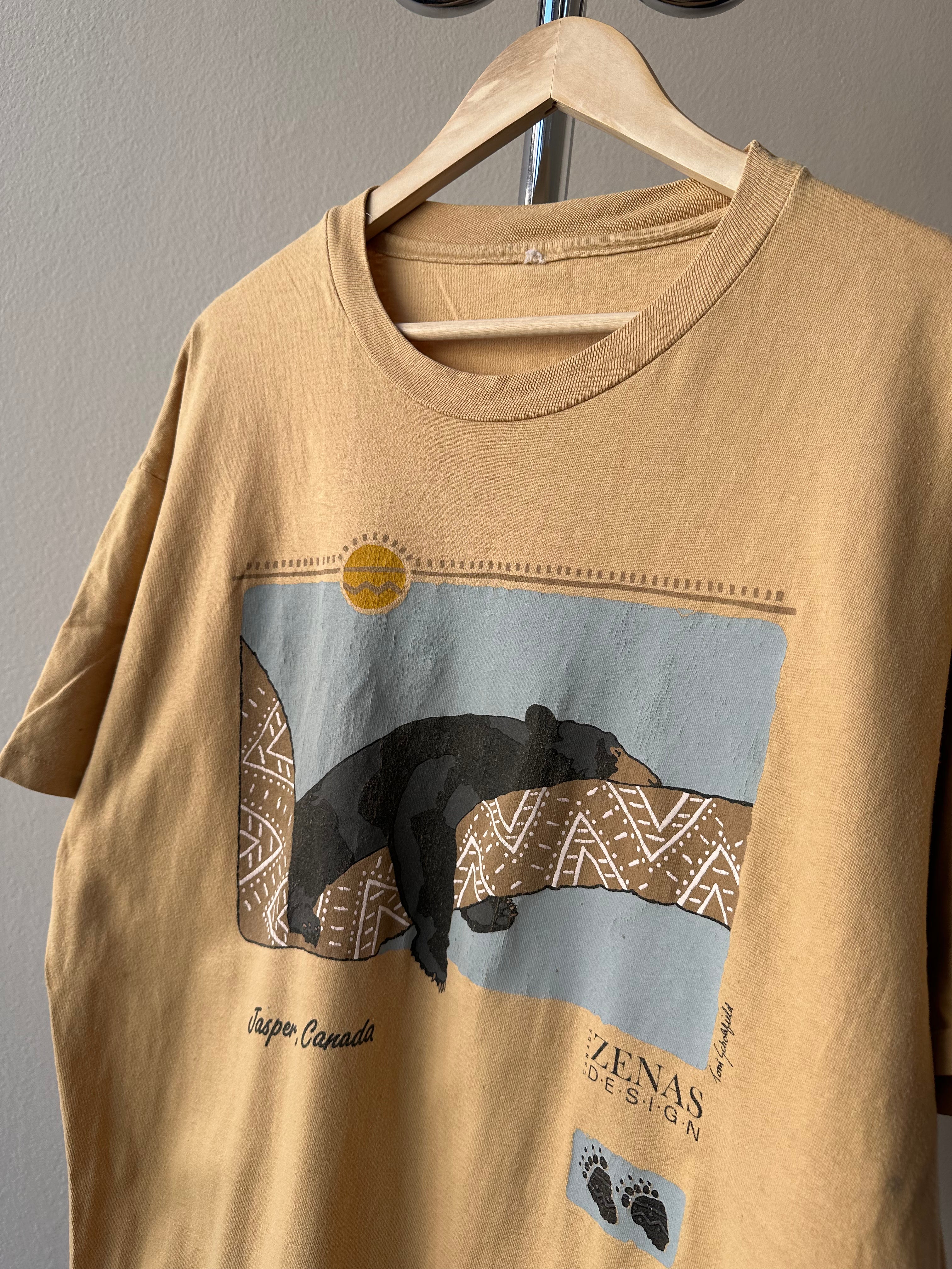 1990s Bear Art Animal T-shirt - size XL