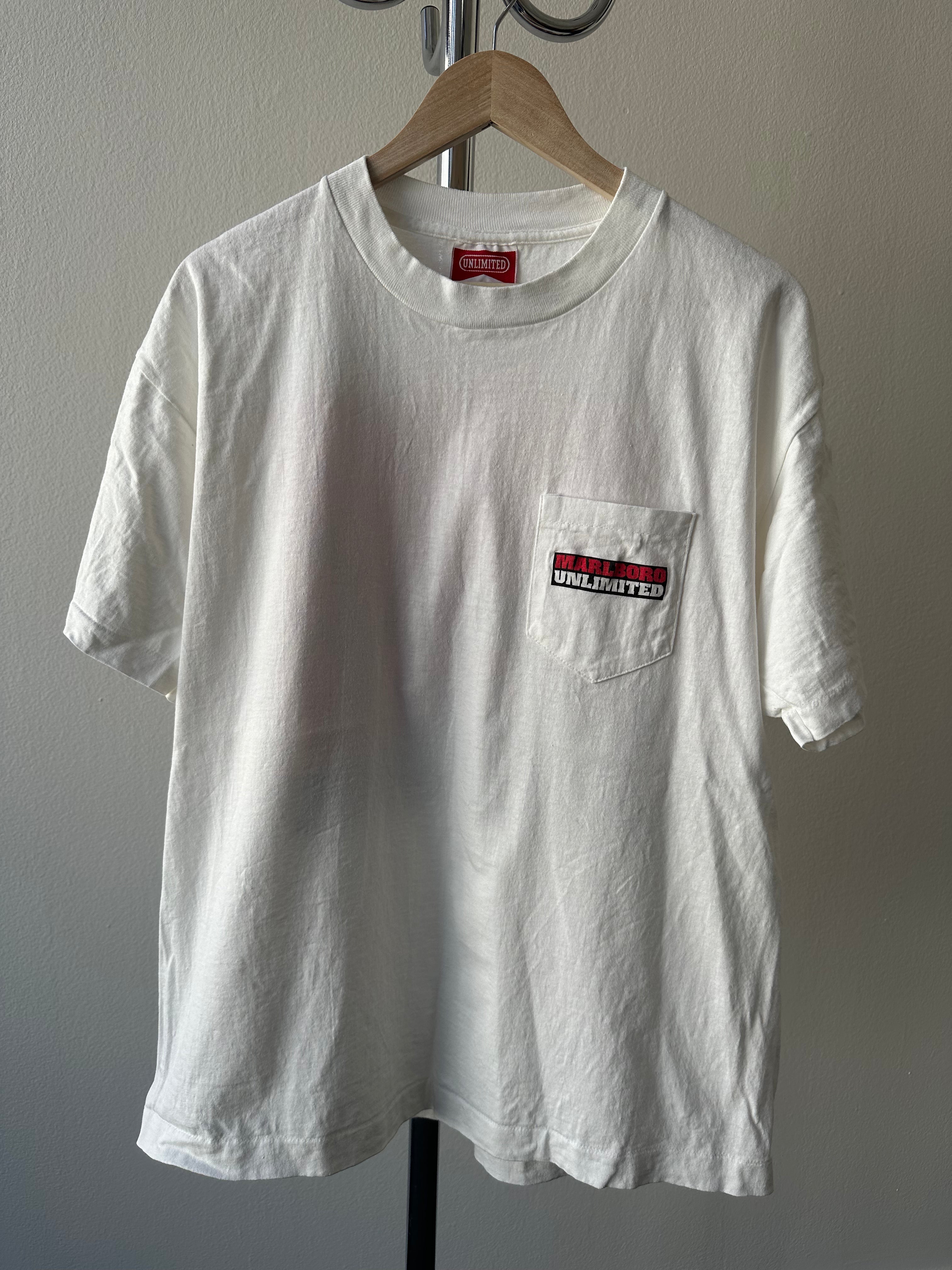 1990s Marlboro Cigarettes Pocket T-shirt - size XL