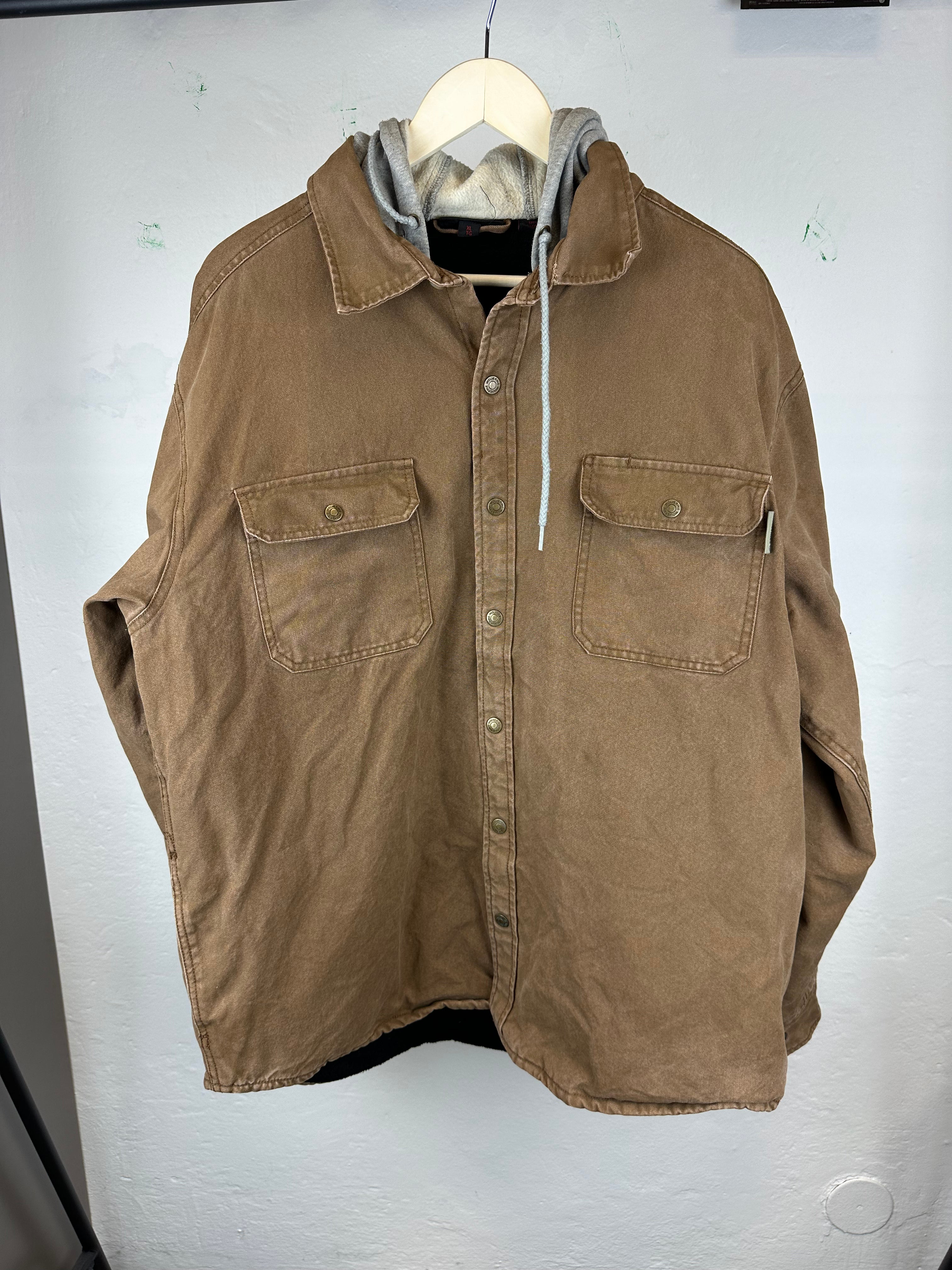 Vintage Hooded Overshirt Jacket - size XL