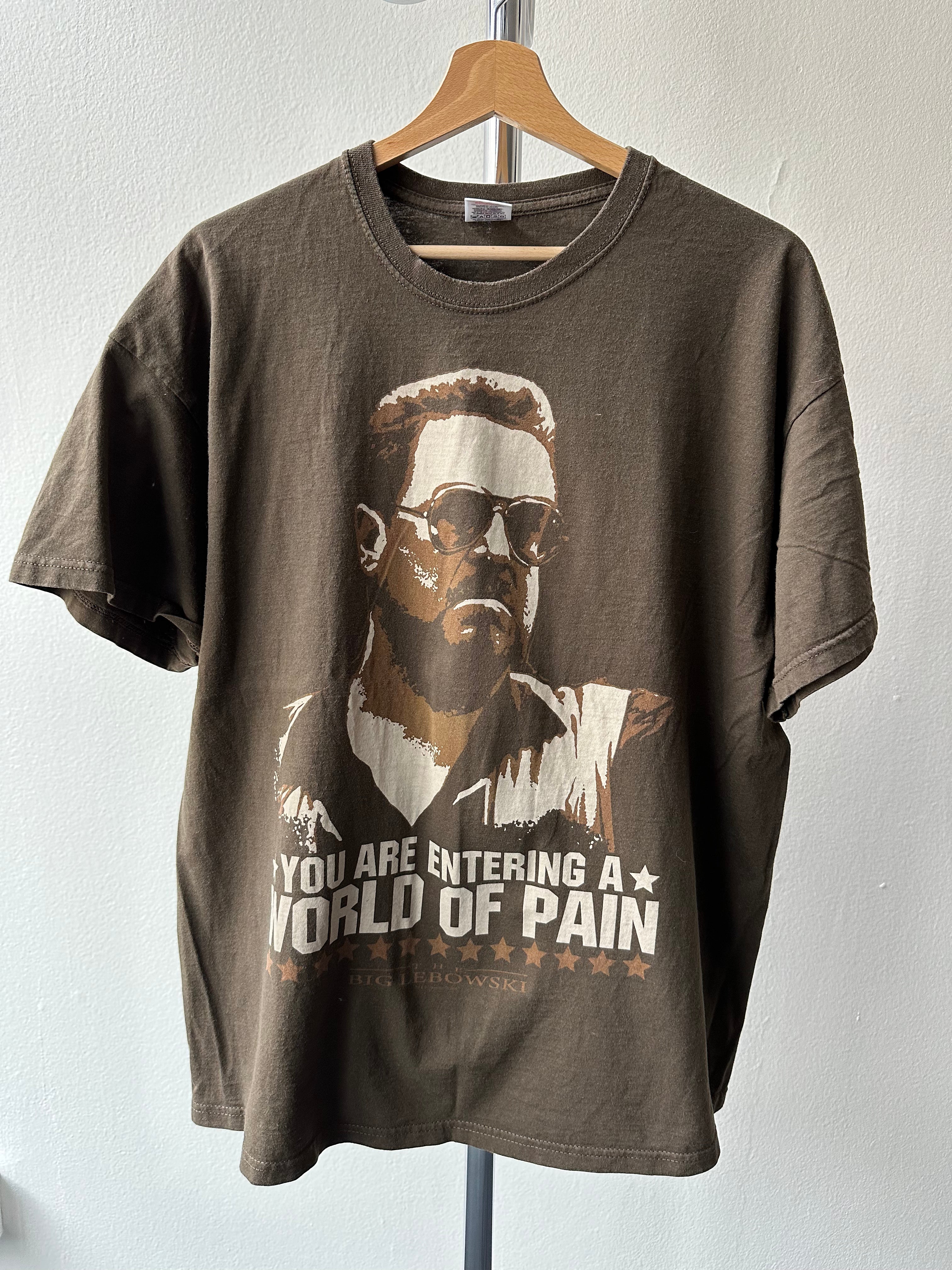 2000s Big Lebowski “Entering World of Pain” T-shirt - size XL