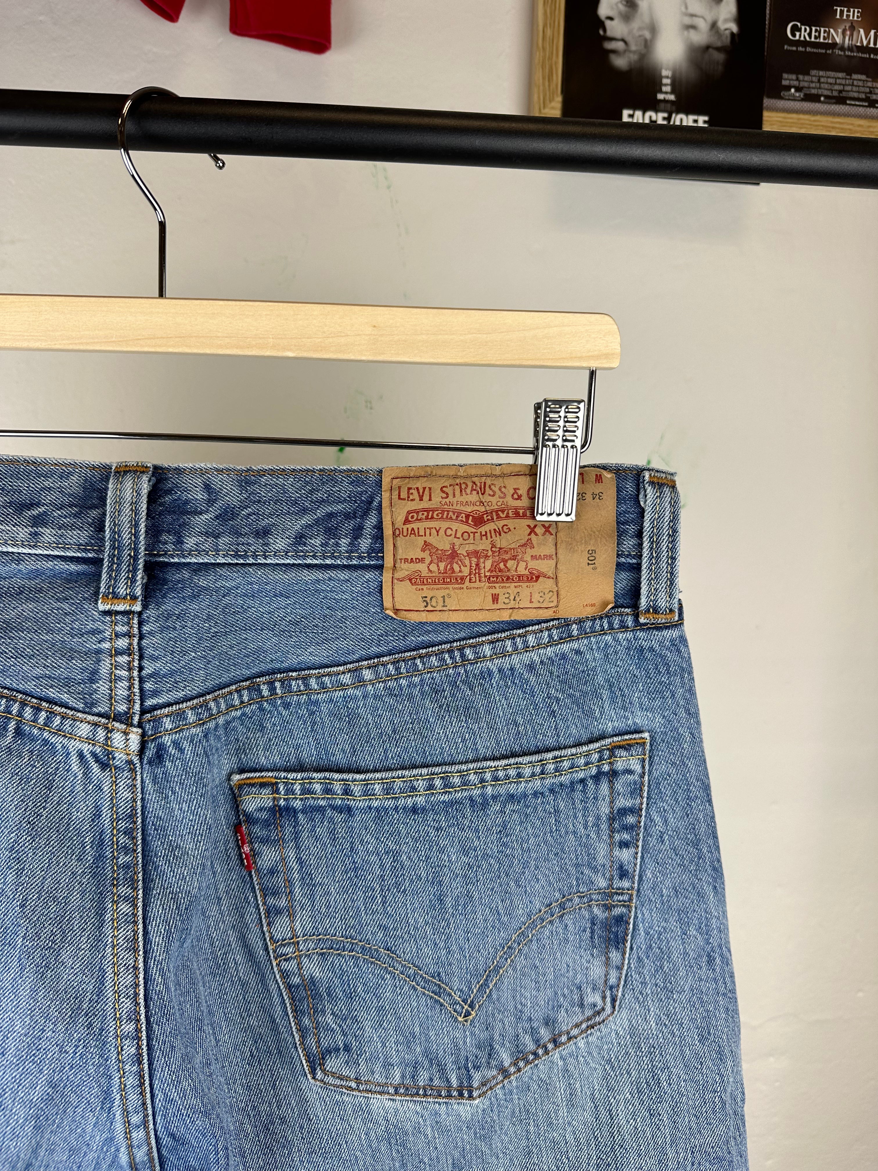 Vintage Levi's Faded 501 Denim Pants 34x32