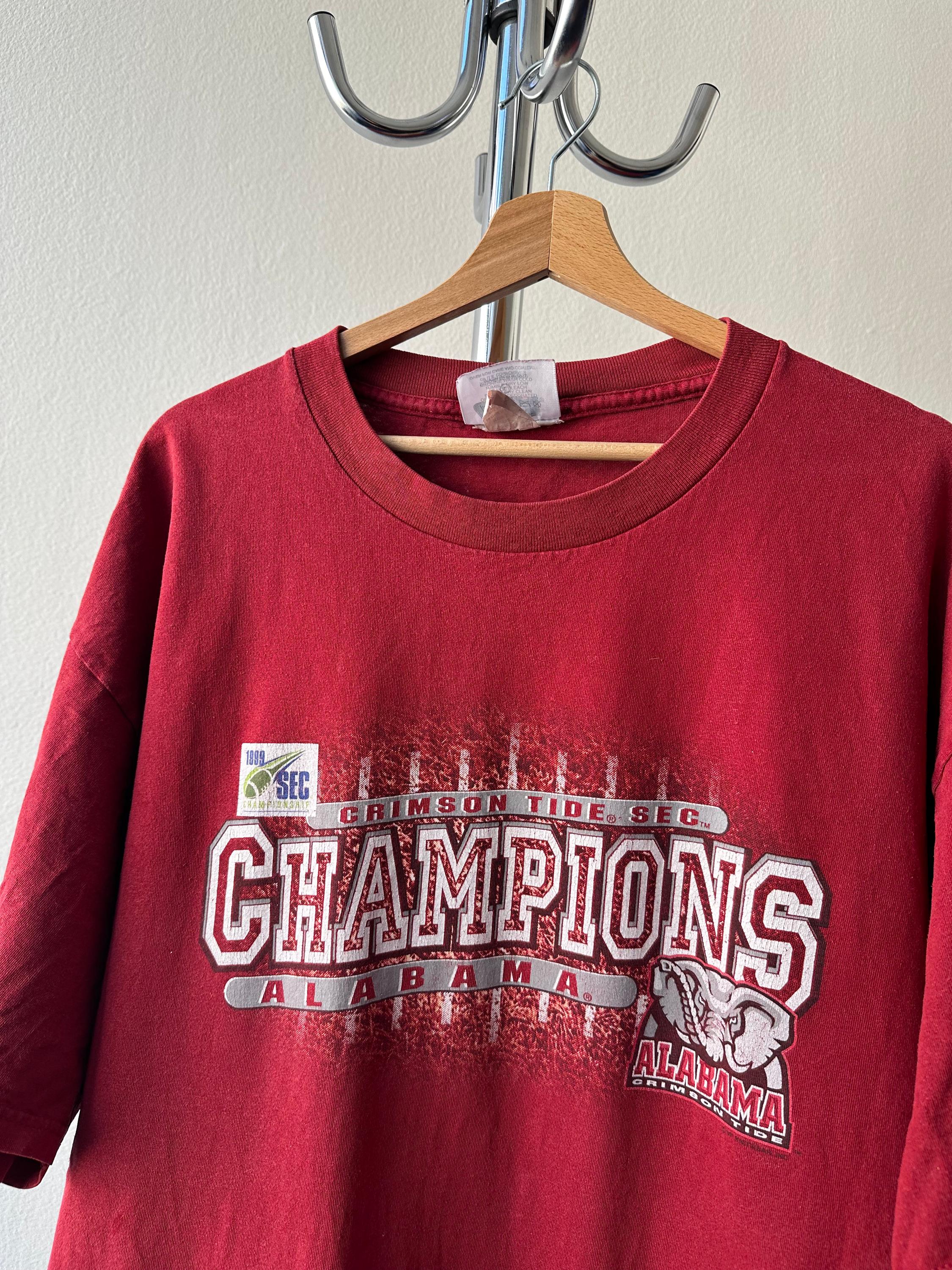 The 1990S Crimston Tide Alabama “Champions” T-Shirt - Size XL